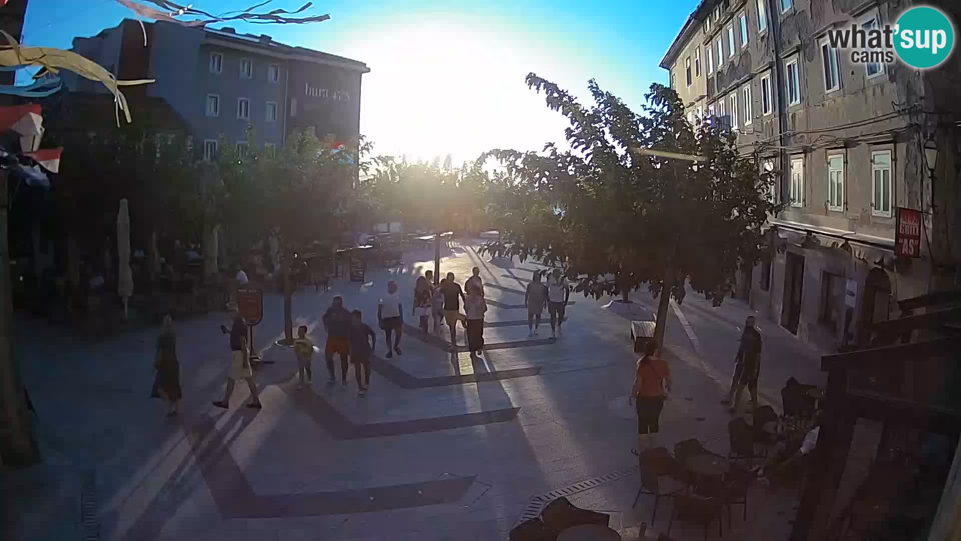 Zentrum der Stadt Senj – Pavlin platz – Live Cam Dalmatia