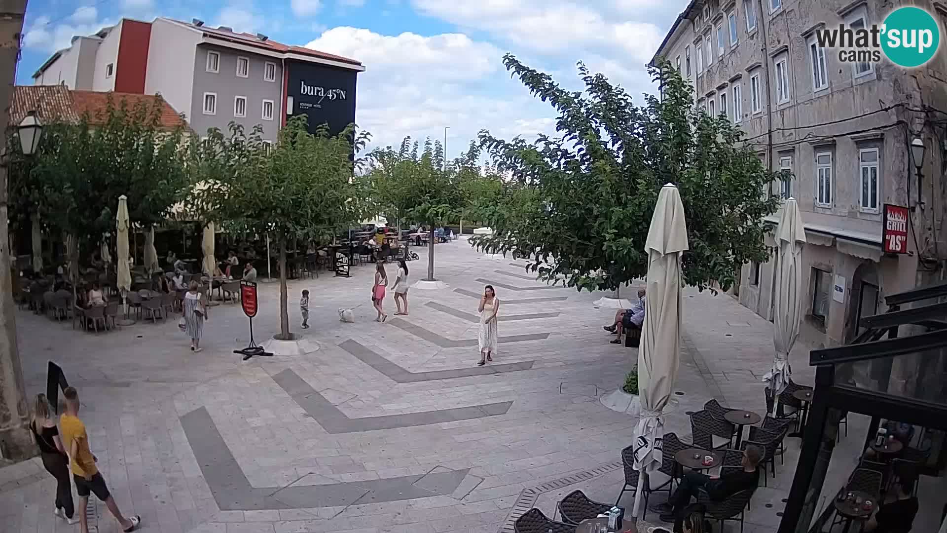 Center of Senj city – Pavlin square – Live Cam Dalmatia