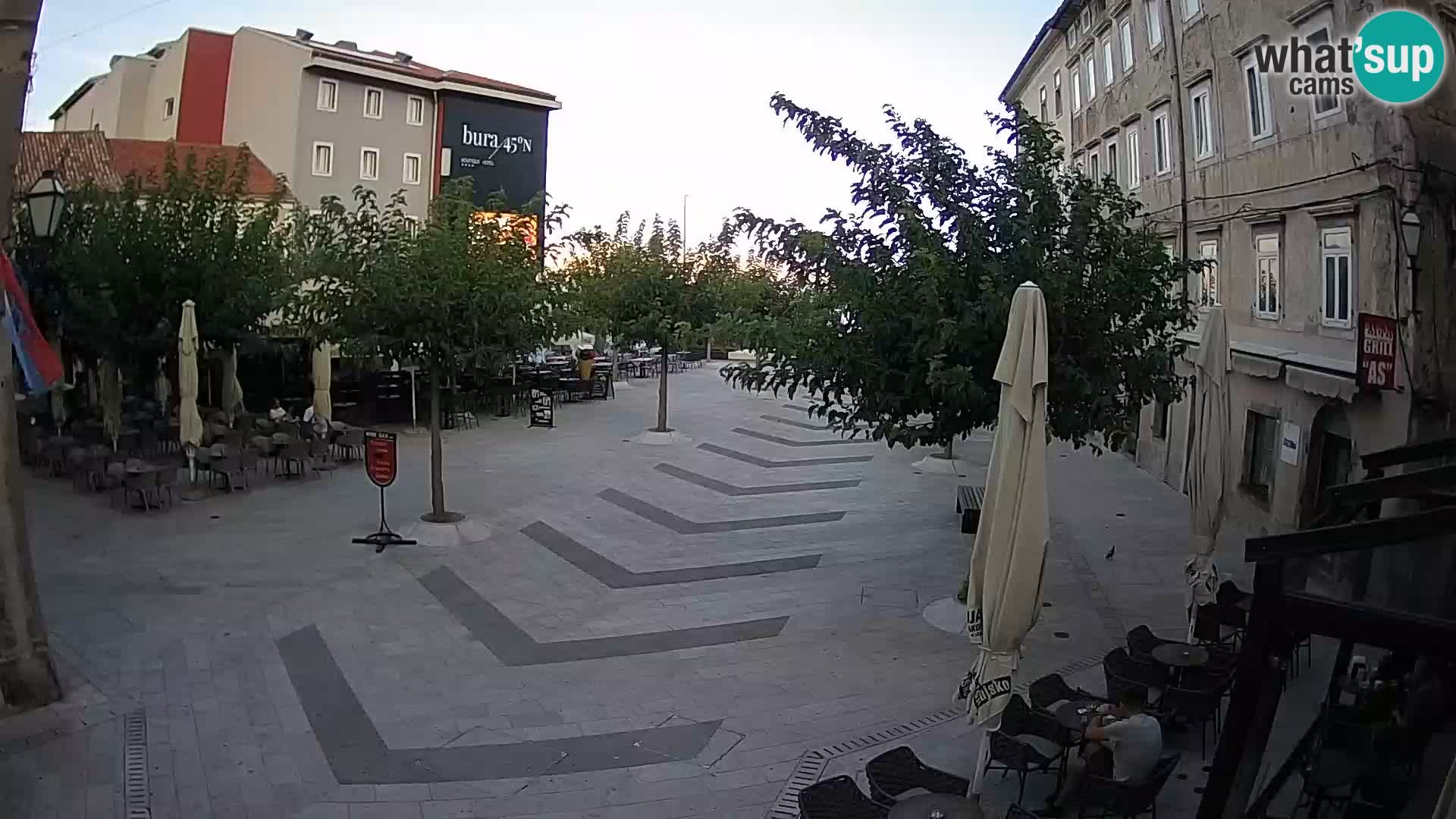 Center of Senj city – Pavlin square – Live Cam Dalmatia