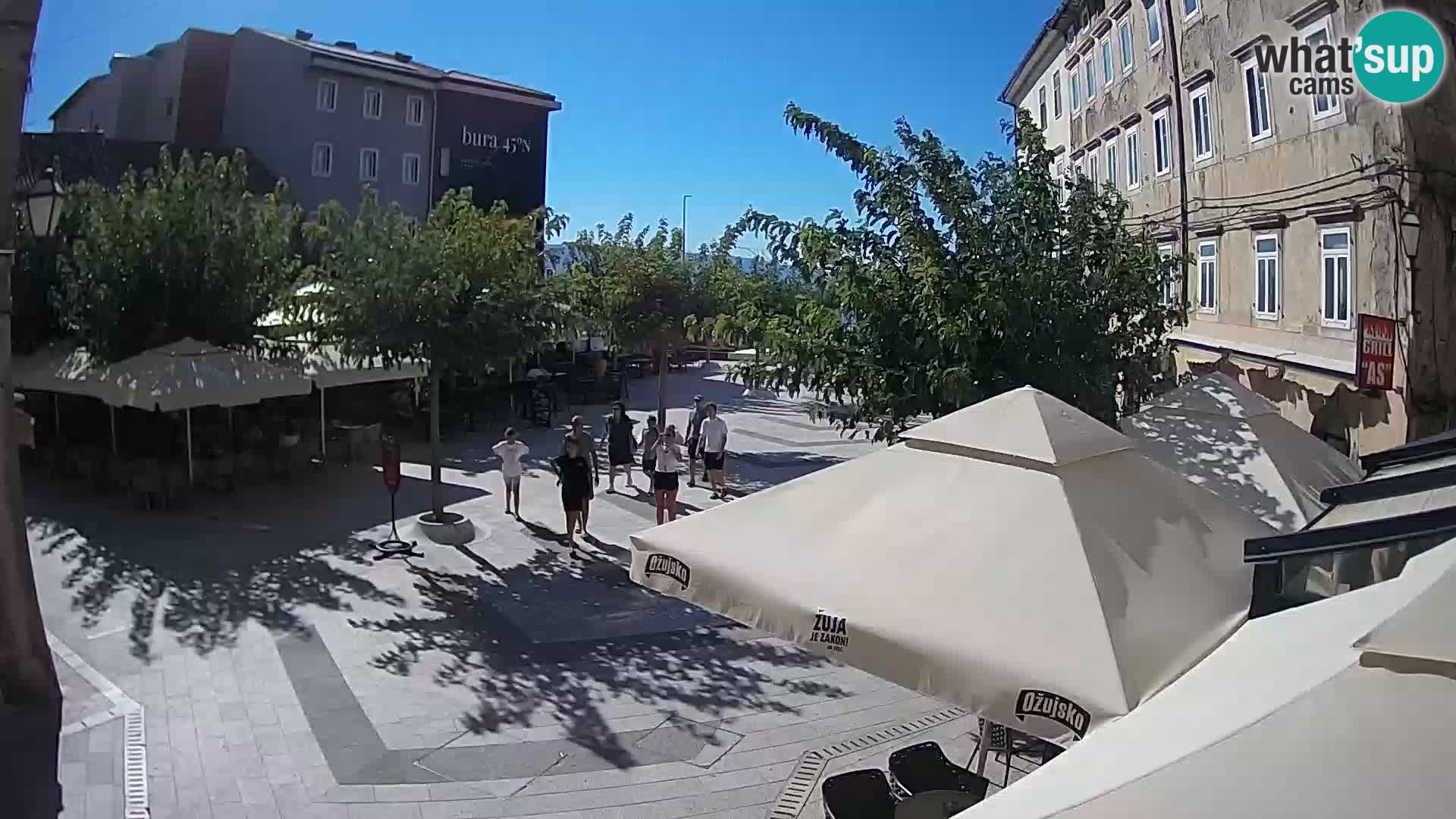 Centro de la ciudad de Senj – plaza Pavlin – Live Cam Dalmacia