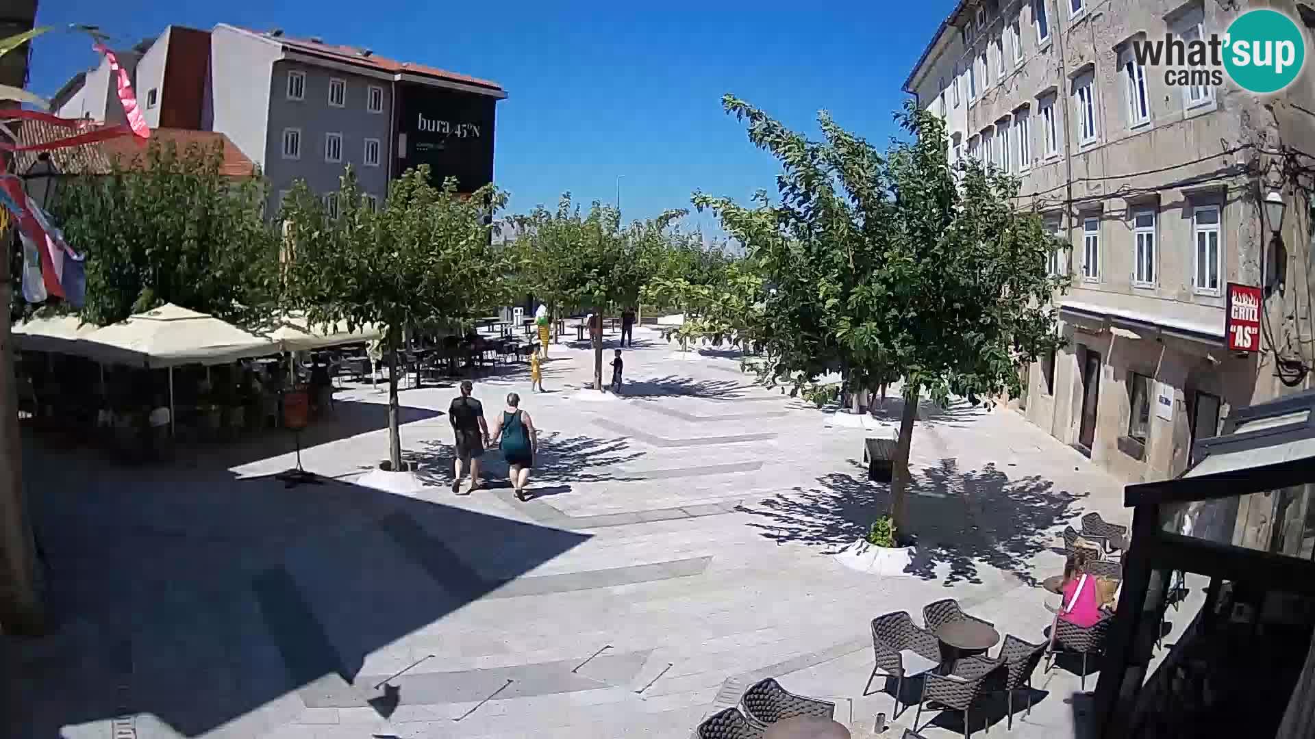 Center of Senj city – Pavlin square – Live Cam Dalmatia