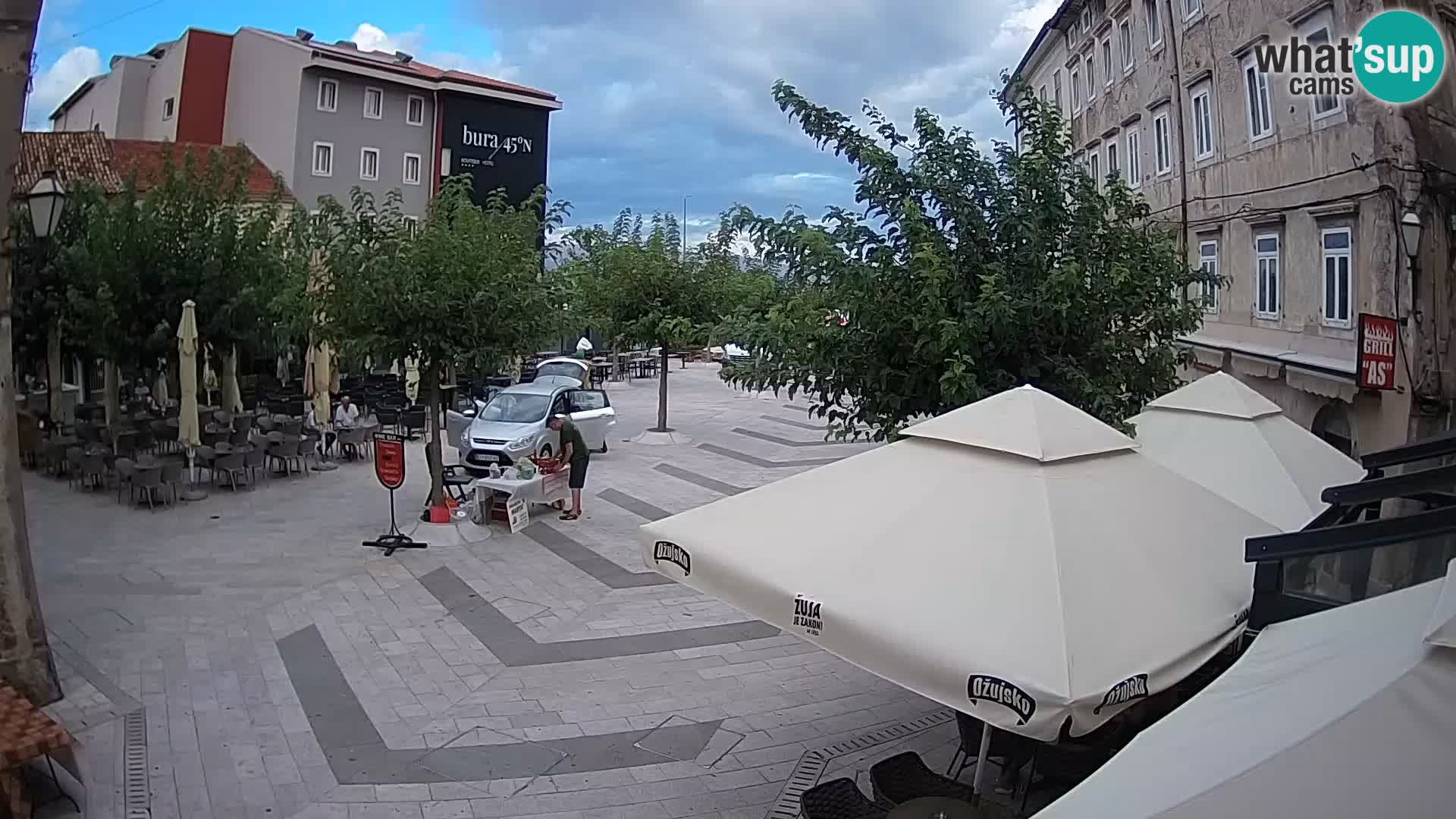 Centre de la ville de Senj – Place Pavlin – Live Cam Dalmatie