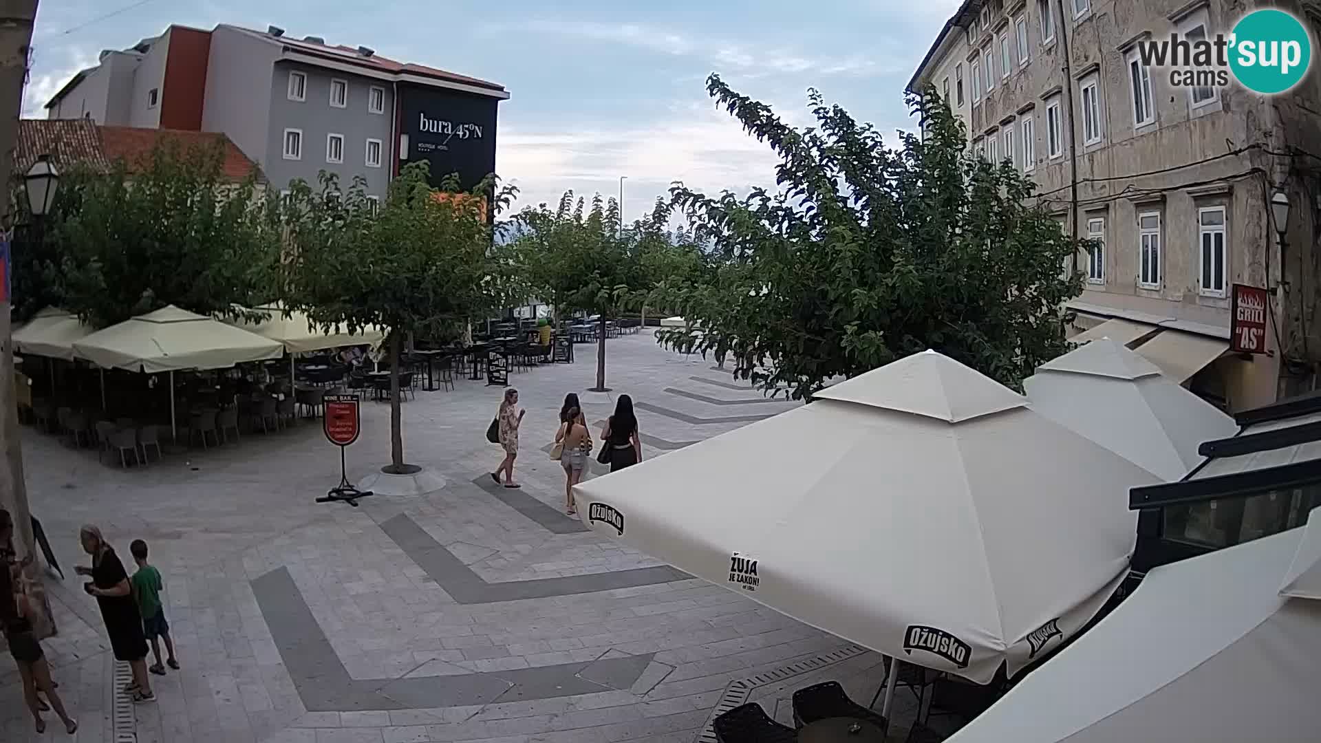 Center of Senj city – Pavlin square – Live Cam Dalmatia