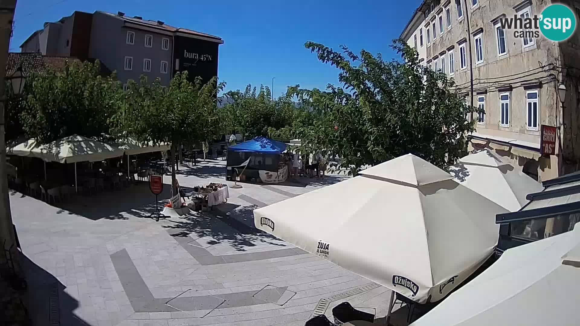 Centre de la ville de Senj – Place Pavlin – Live Cam Dalmatie