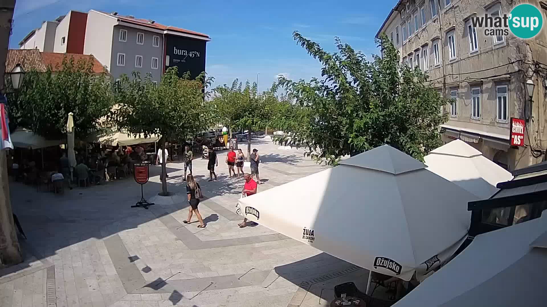 Center of Senj city – Pavlin square – Live Cam Dalmatia
