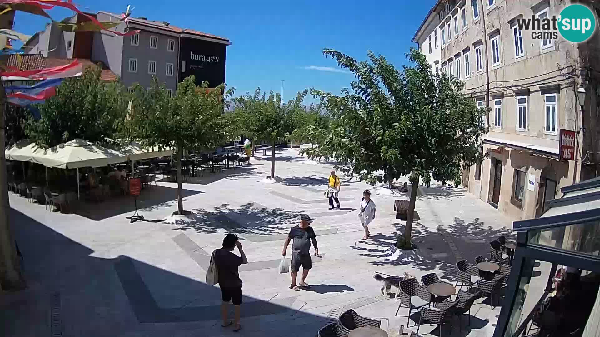 Centre de la ville de Senj – Place Pavlin – Live Cam Dalmatie