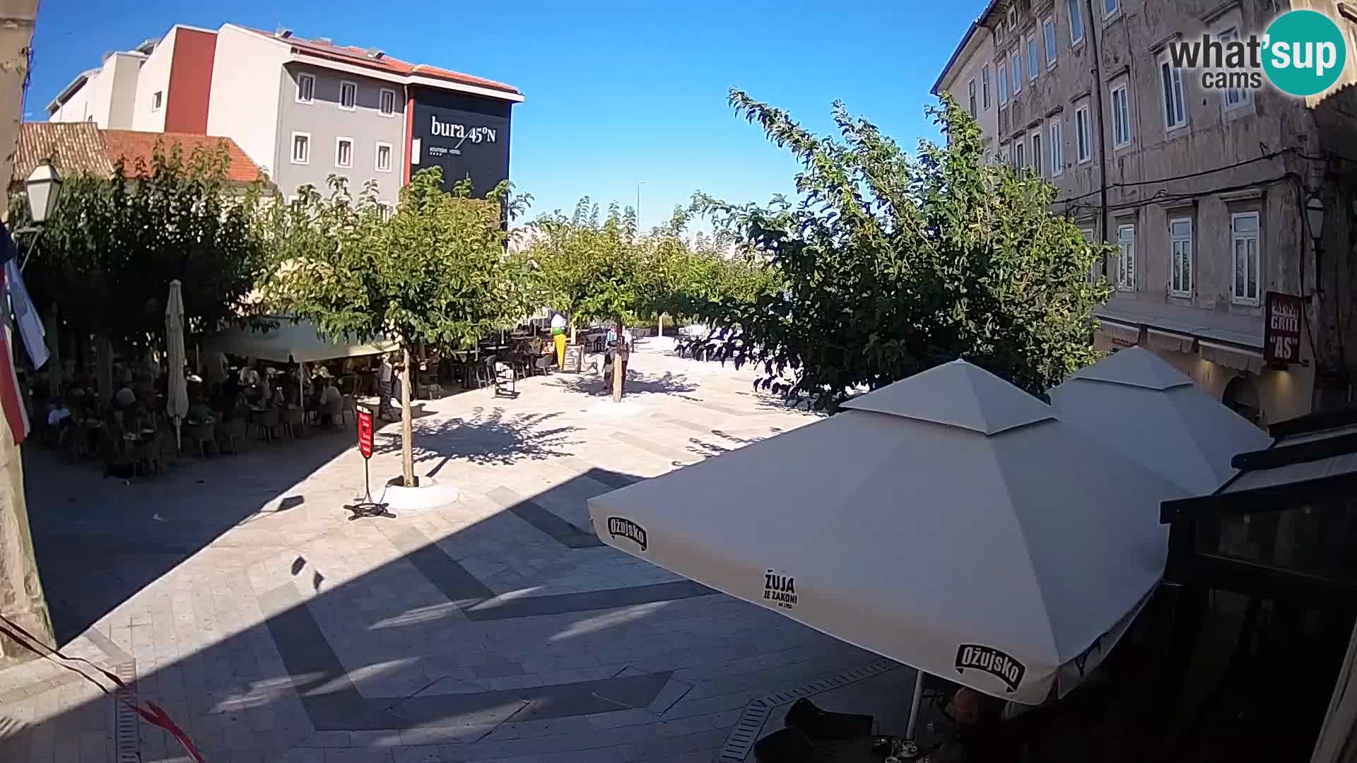Center of Senj city – Pavlin square – Live Cam Dalmatia