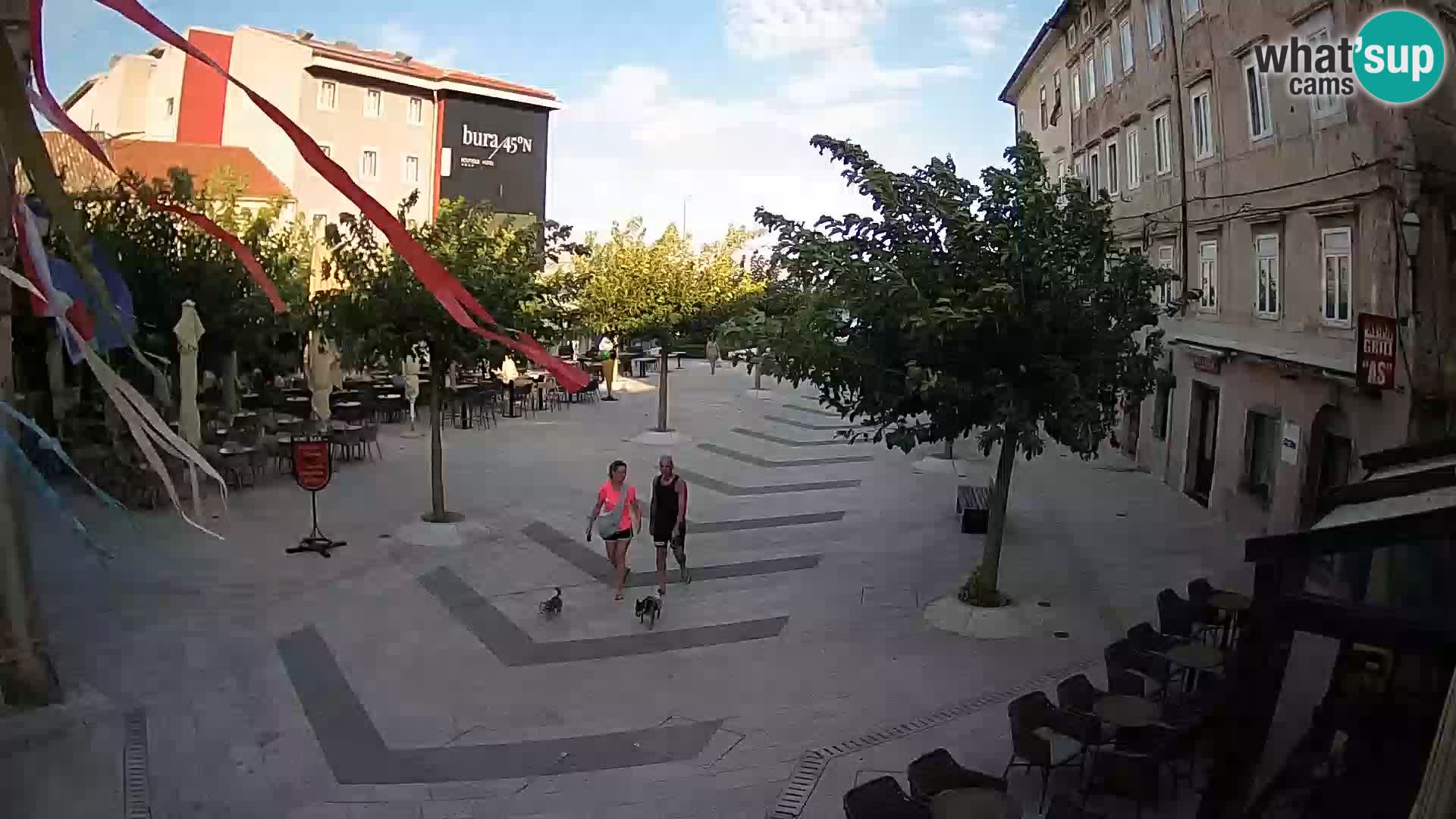 Centre de la ville de Senj – Place Pavlin – Live Cam Dalmatie