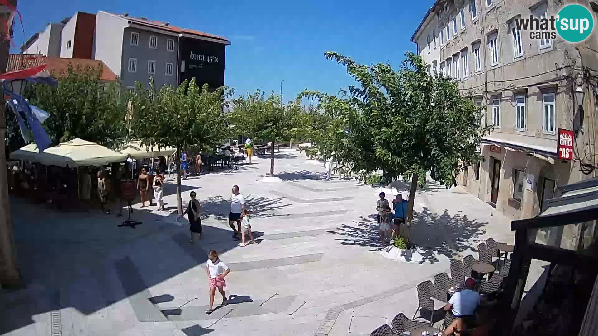 Centre de la ville de Senj – Place Pavlin – Live Cam Dalmatie