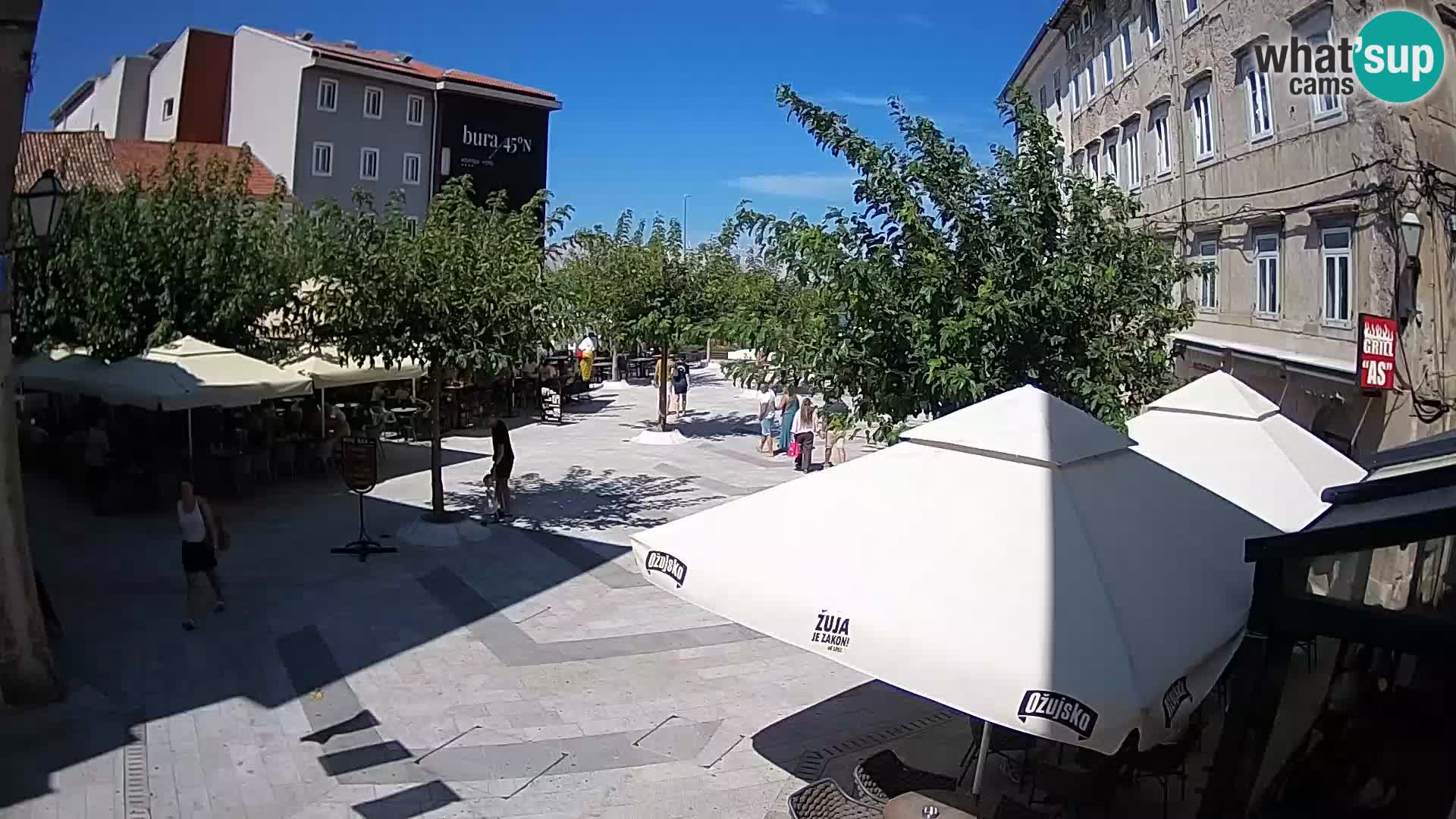 Centro della città di Senj – Piazza Pavlin – Live Cam Dalmazia