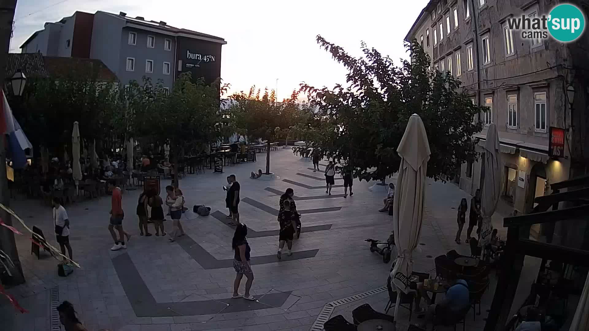 Centro della città di Senj – Piazza Pavlin – Live Cam Dalmazia