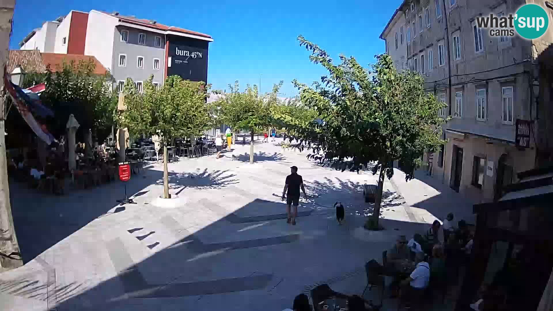 Centro della città di Senj – Piazza Pavlin – Live Cam Dalmazia