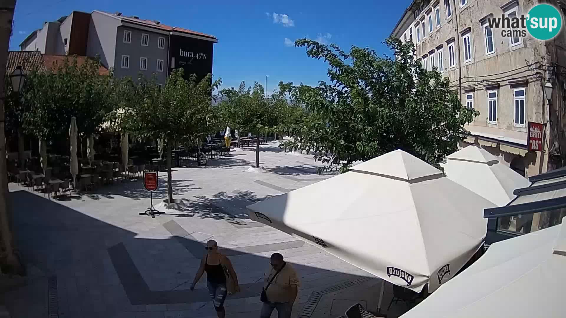 Centro de la ciudad de Senj – plaza Pavlin – Live Cam Dalmacia
