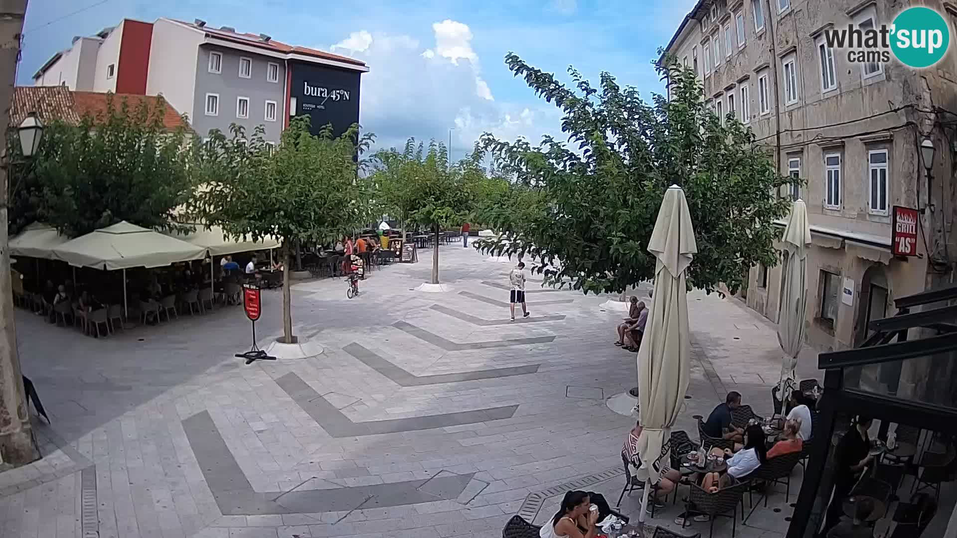 Centre de la ville de Senj – Place Pavlin – Live Cam Dalmatie
