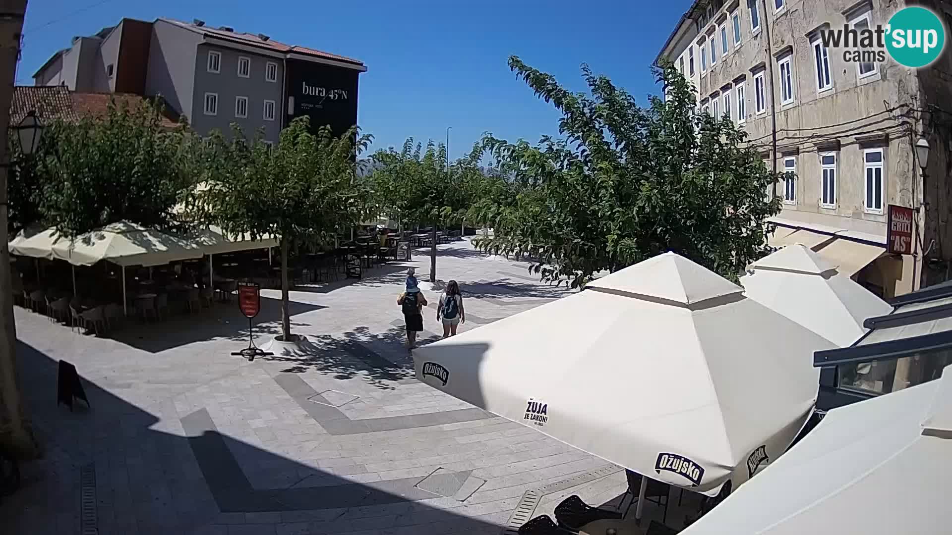Centre de la ville de Senj – Place Pavlin – Live Cam Dalmatie