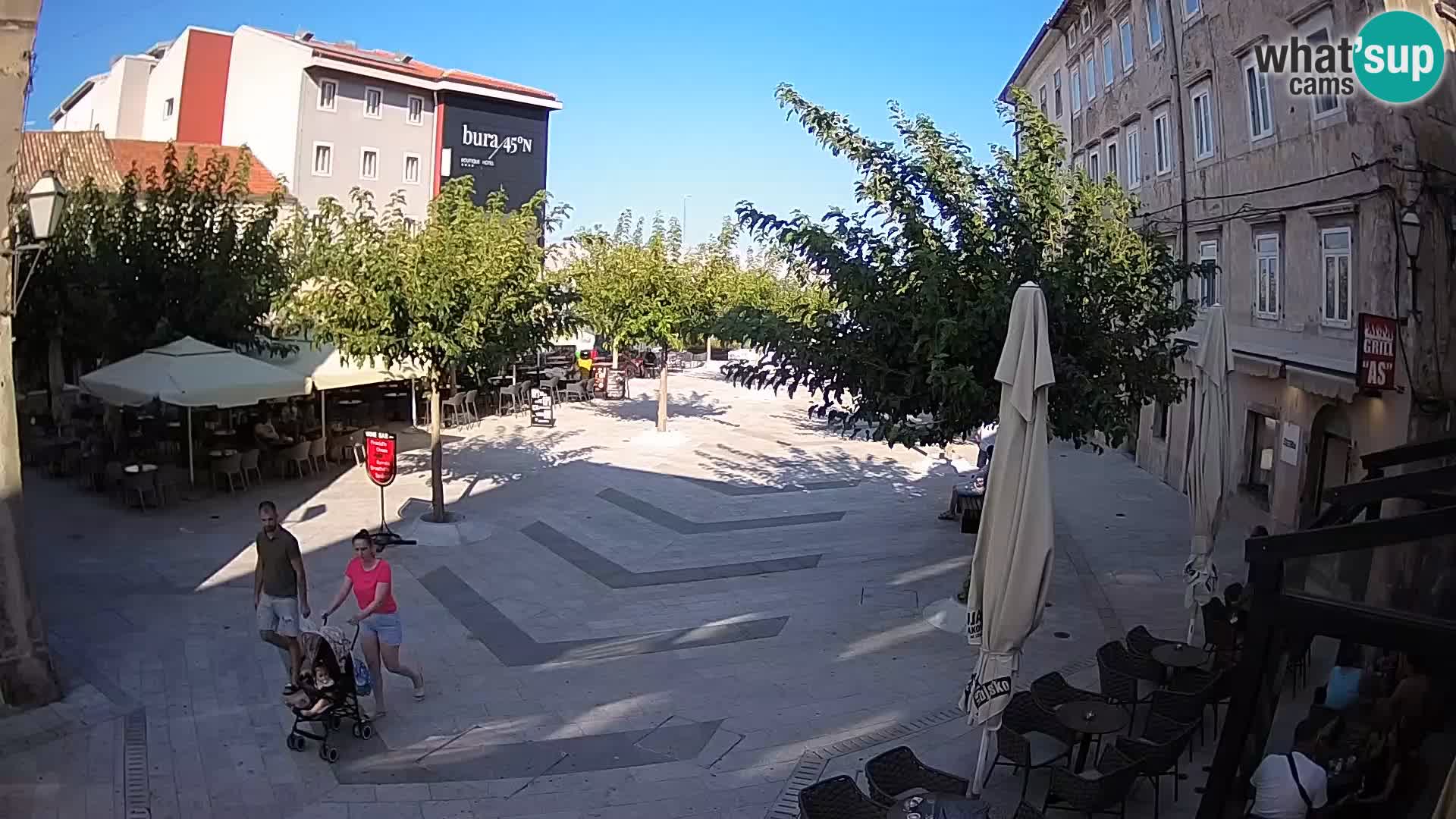 Centre de la ville de Senj – Place Pavlin – Live Cam Dalmatie
