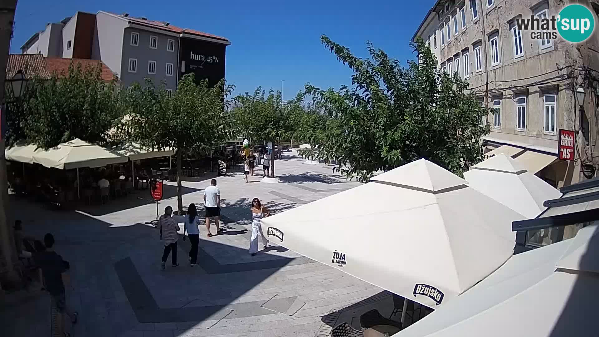 Center of Senj city – Pavlin square – Live Cam Dalmatia