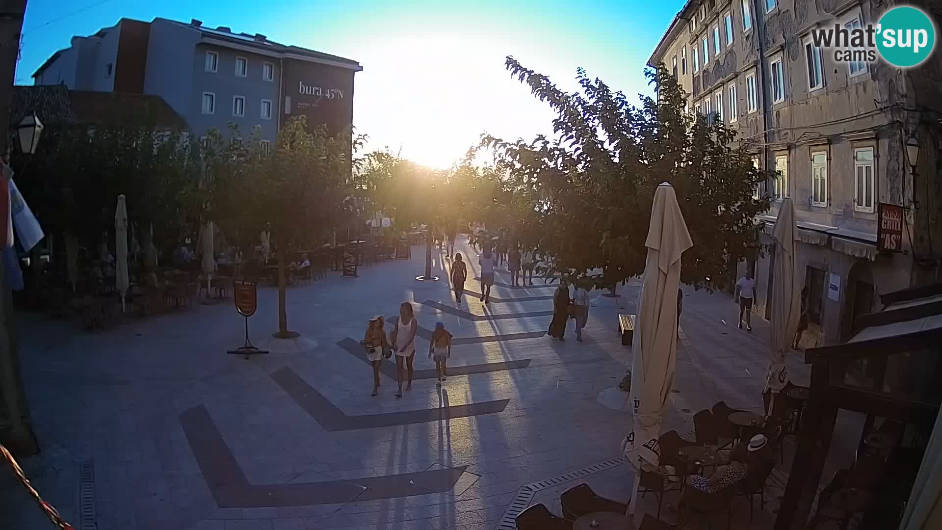 Centro de la ciudad de Senj – plaza Pavlin – Live Cam Dalmacia