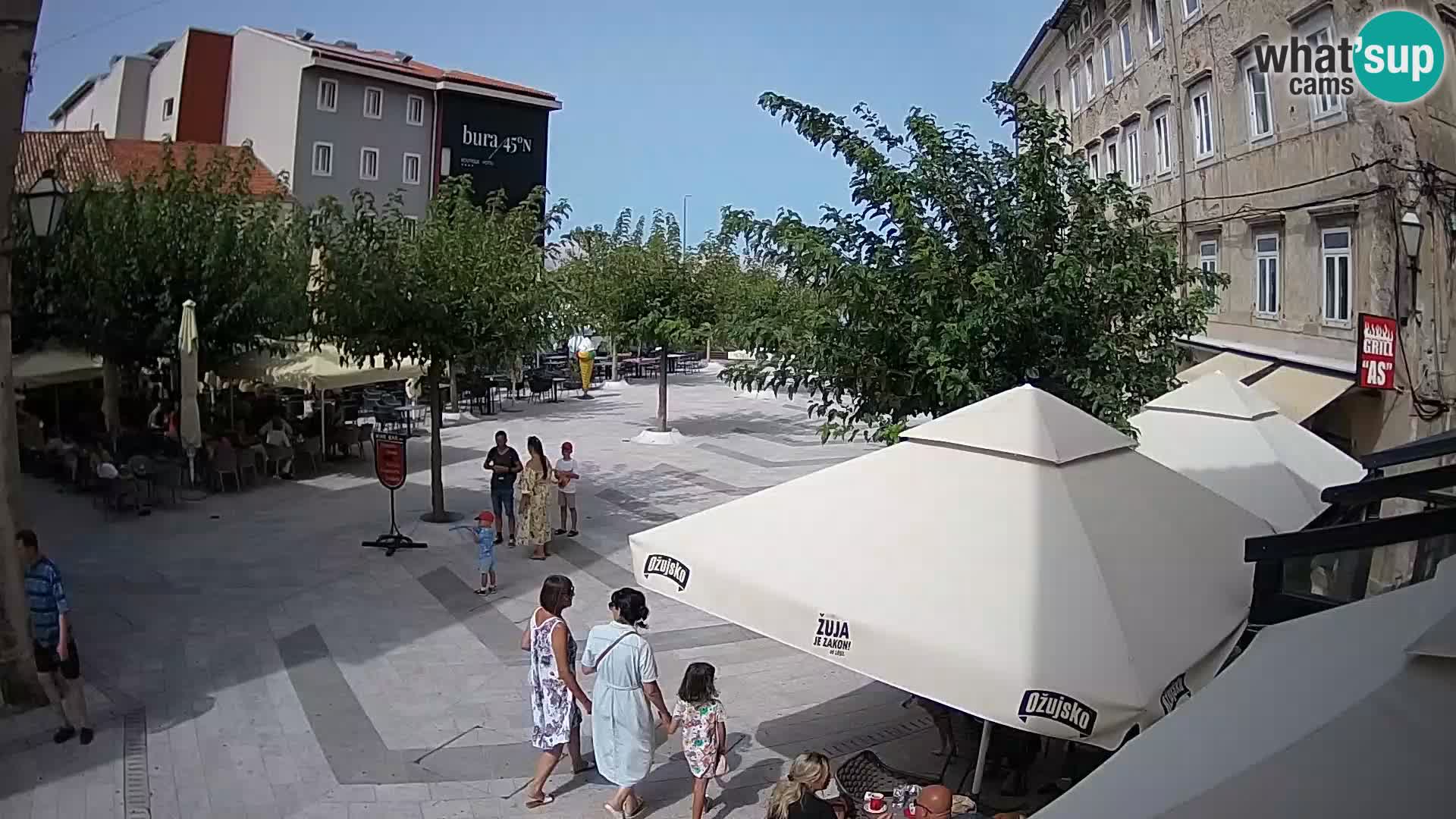 Centro della città di Senj – Piazza Pavlin – Live Cam Dalmazia
