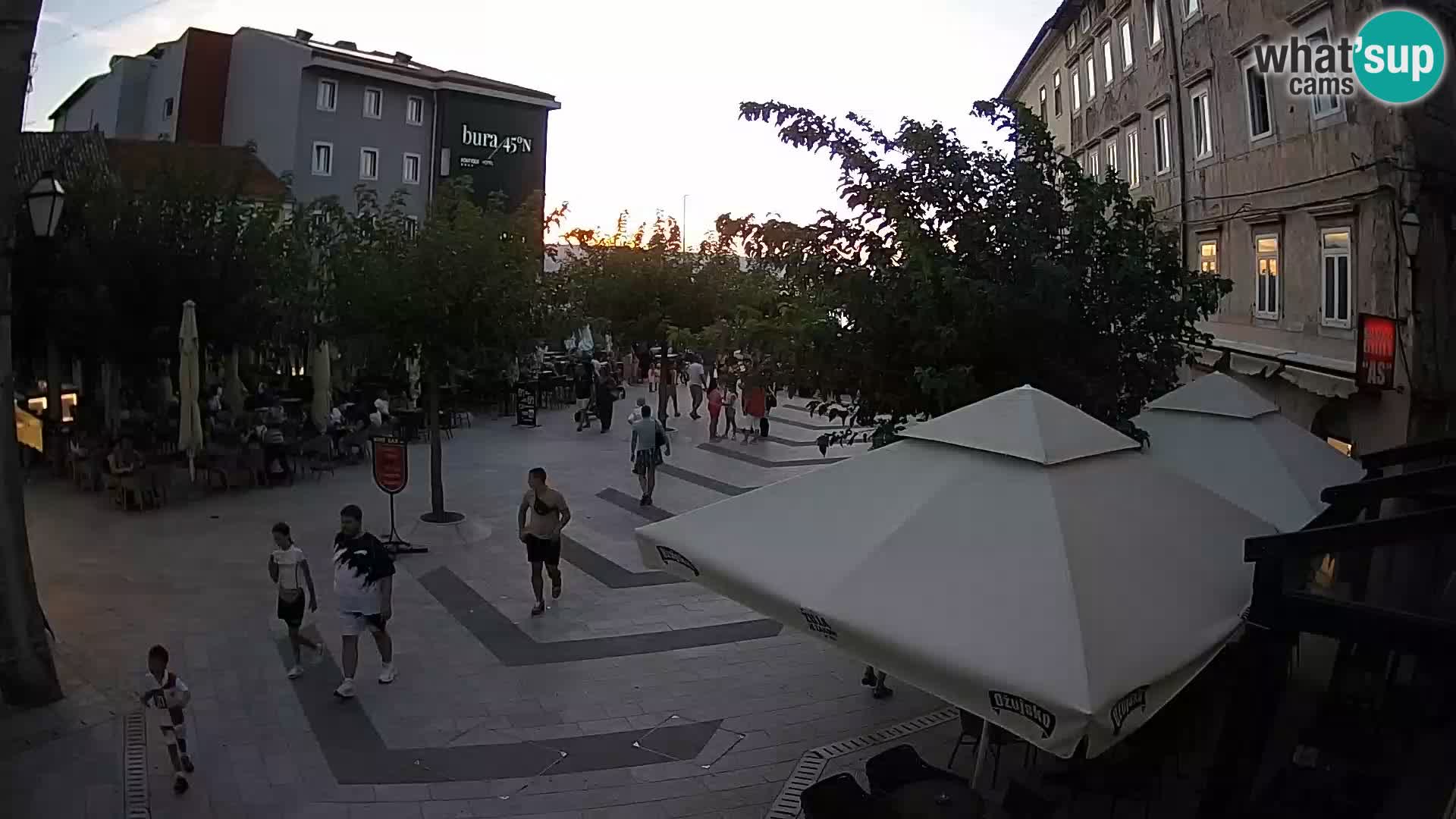 Centre de la ville de Senj – Place Pavlin – Live Cam Dalmatie