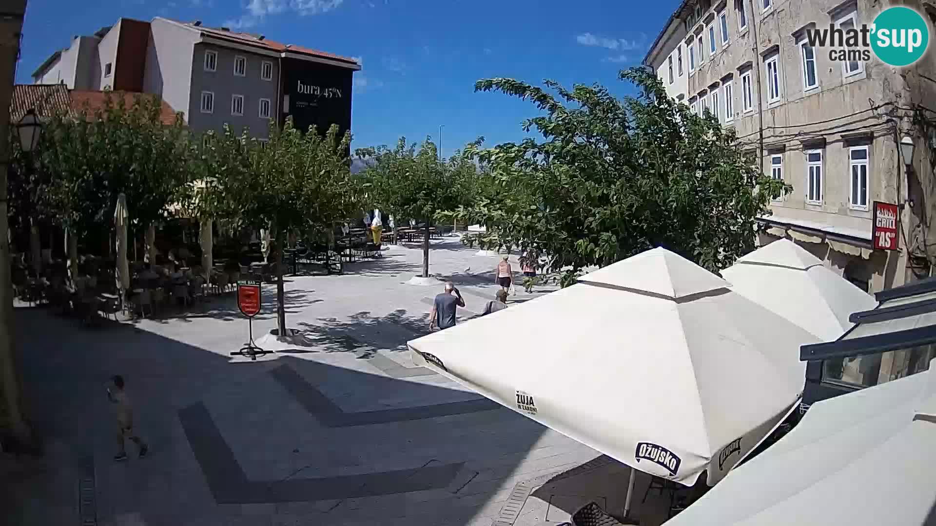 Centro della città di Senj – Piazza Pavlin – Live Cam Dalmazia
