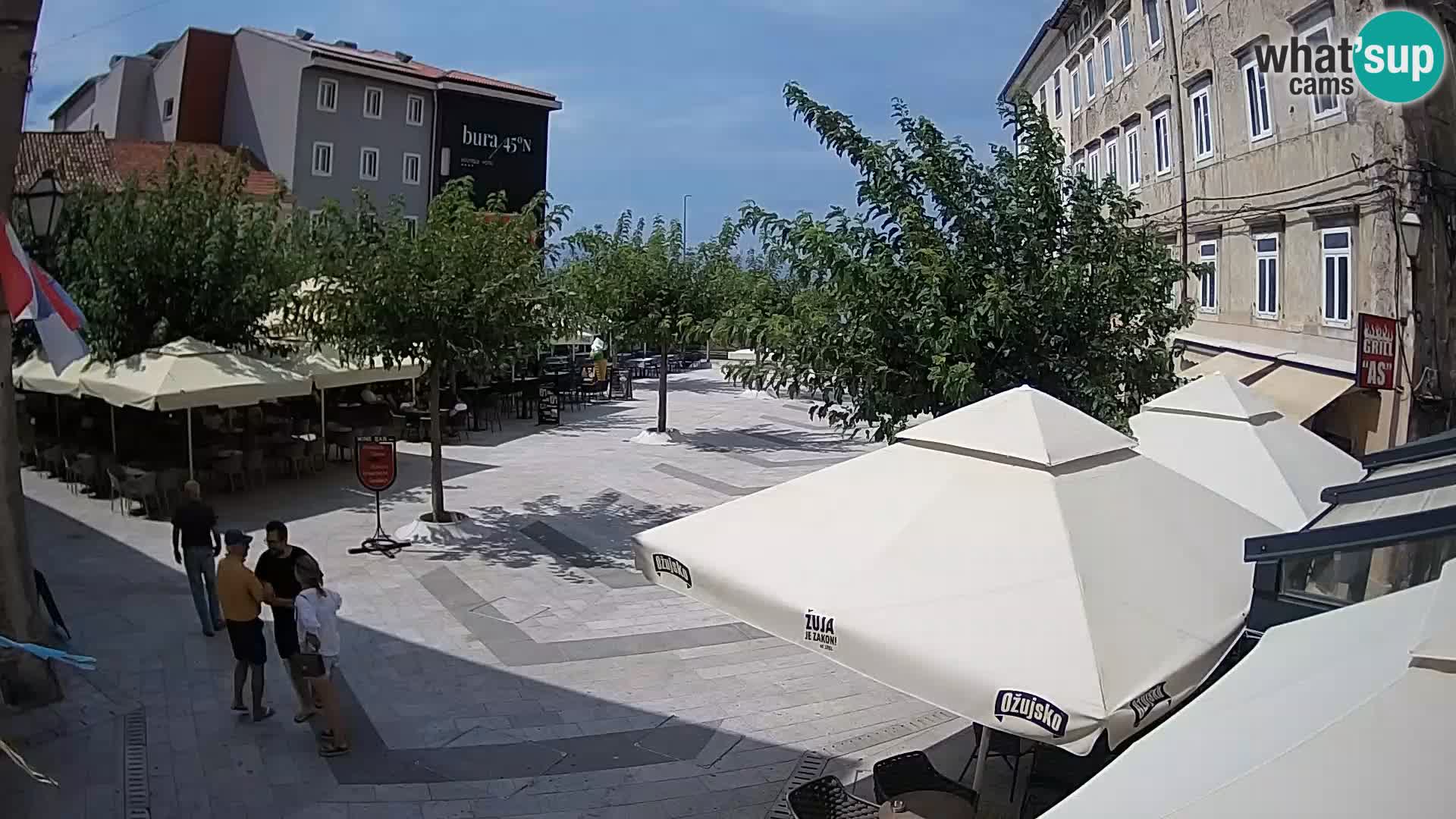 Center of Senj city – Pavlin square – Live Cam Dalmatia
