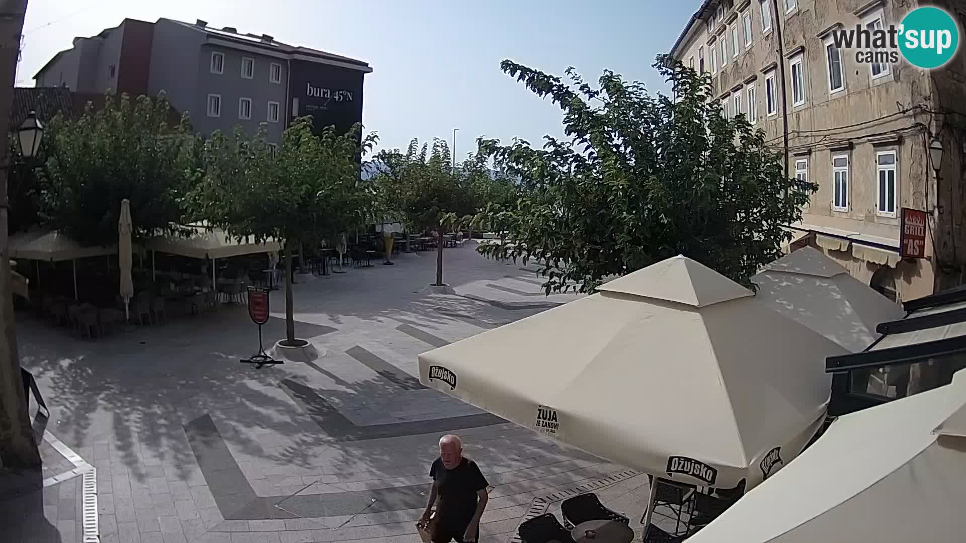 Centre de la ville de Senj – Place Pavlin – Live Cam Dalmatie
