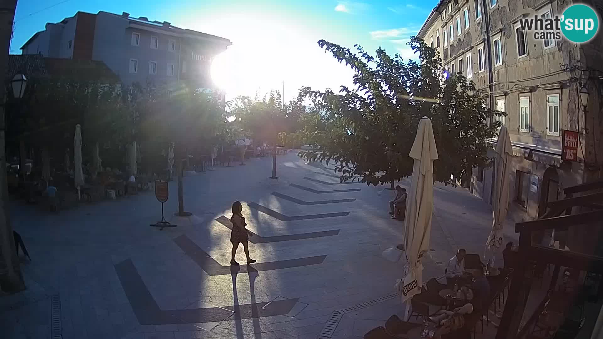 Centro de la ciudad de Senj – plaza Pavlin – Live Cam Dalmacia