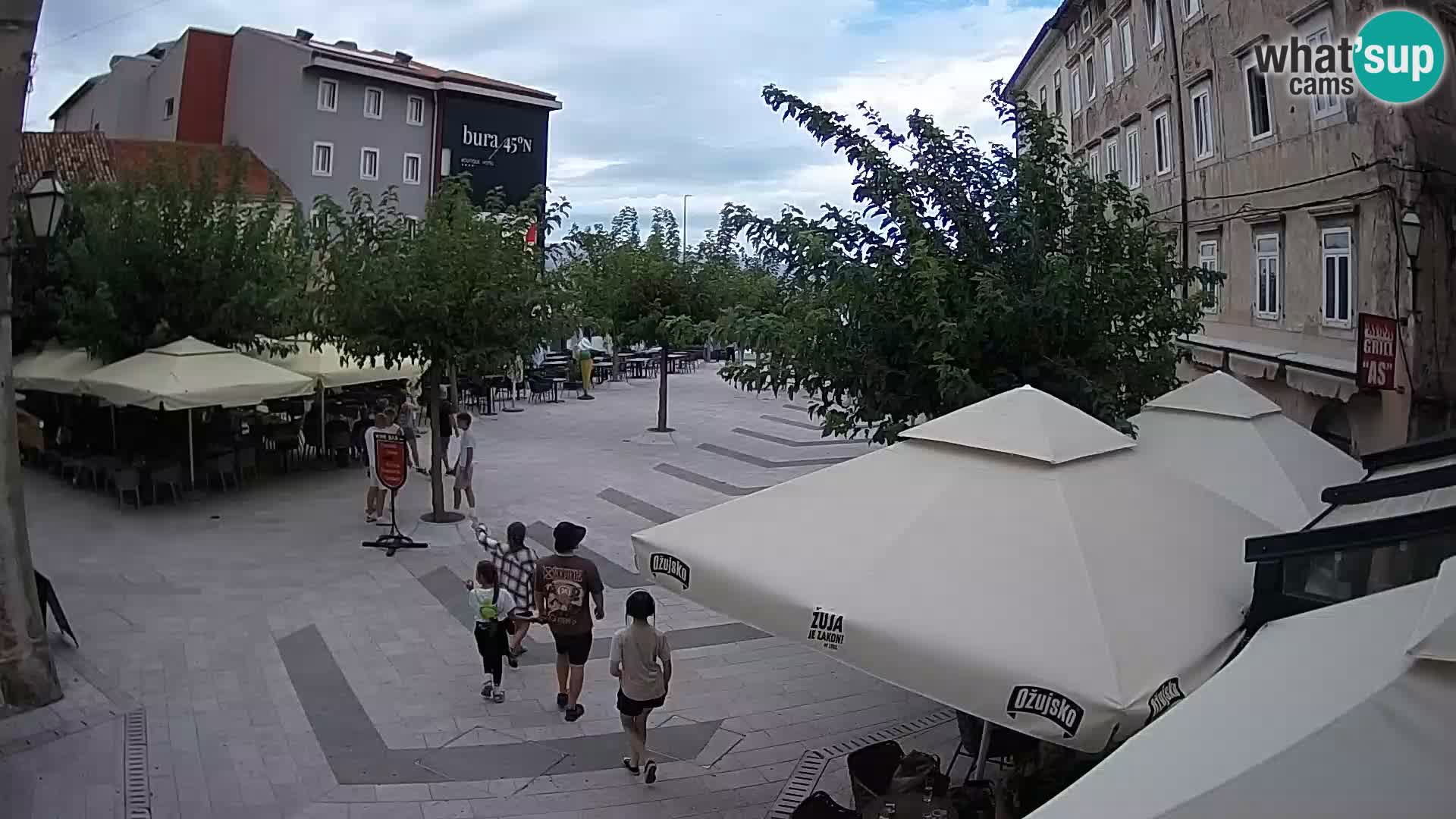 Centro della città di Senj – Piazza Pavlin – Live Cam Dalmazia