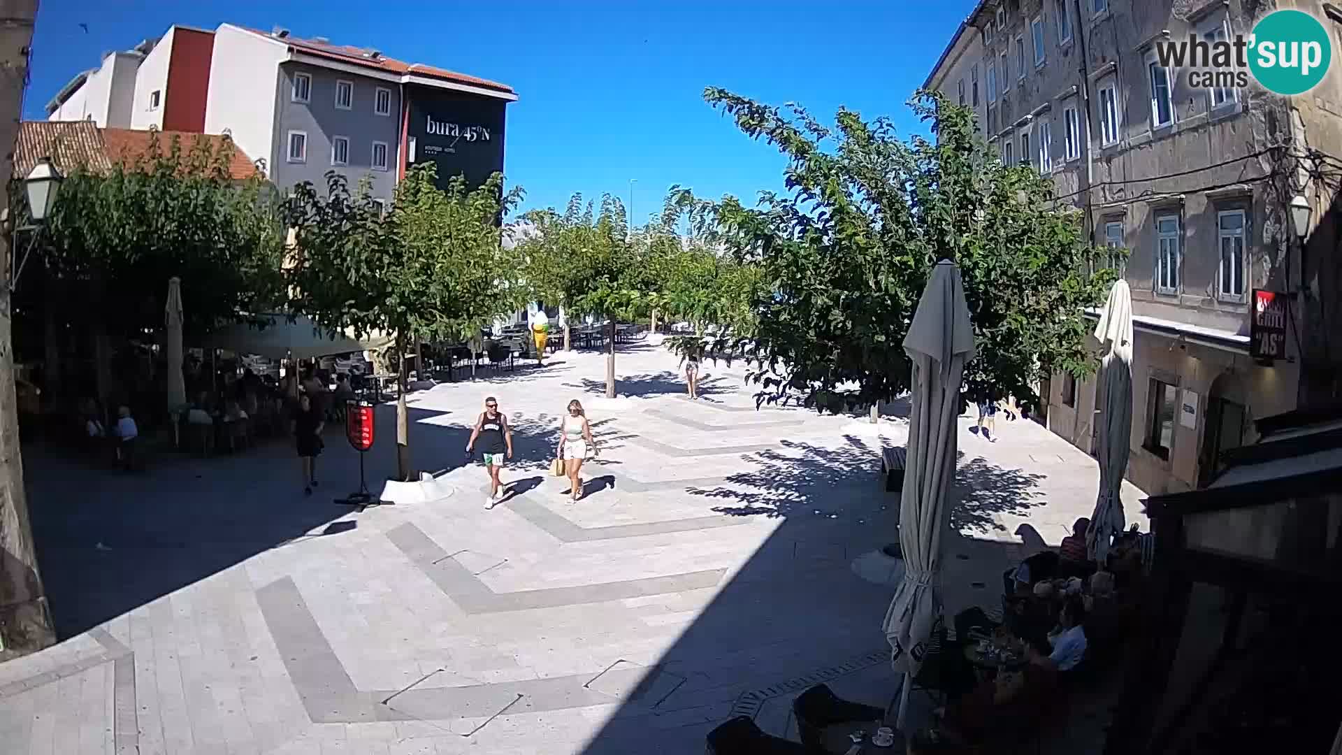 Centre de la ville de Senj – Place Pavlin – Live Cam Dalmatie