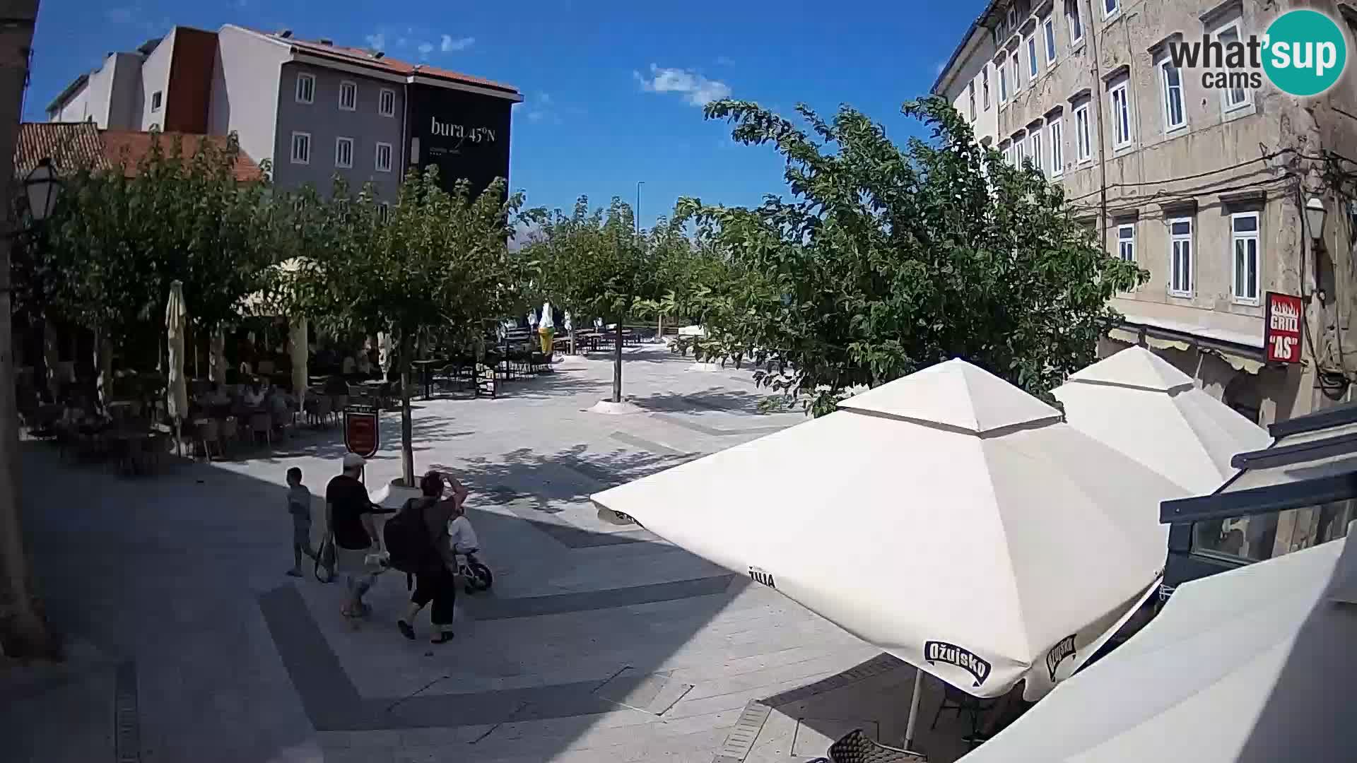 Centro della città di Senj – Piazza Pavlin – Live Cam Dalmazia