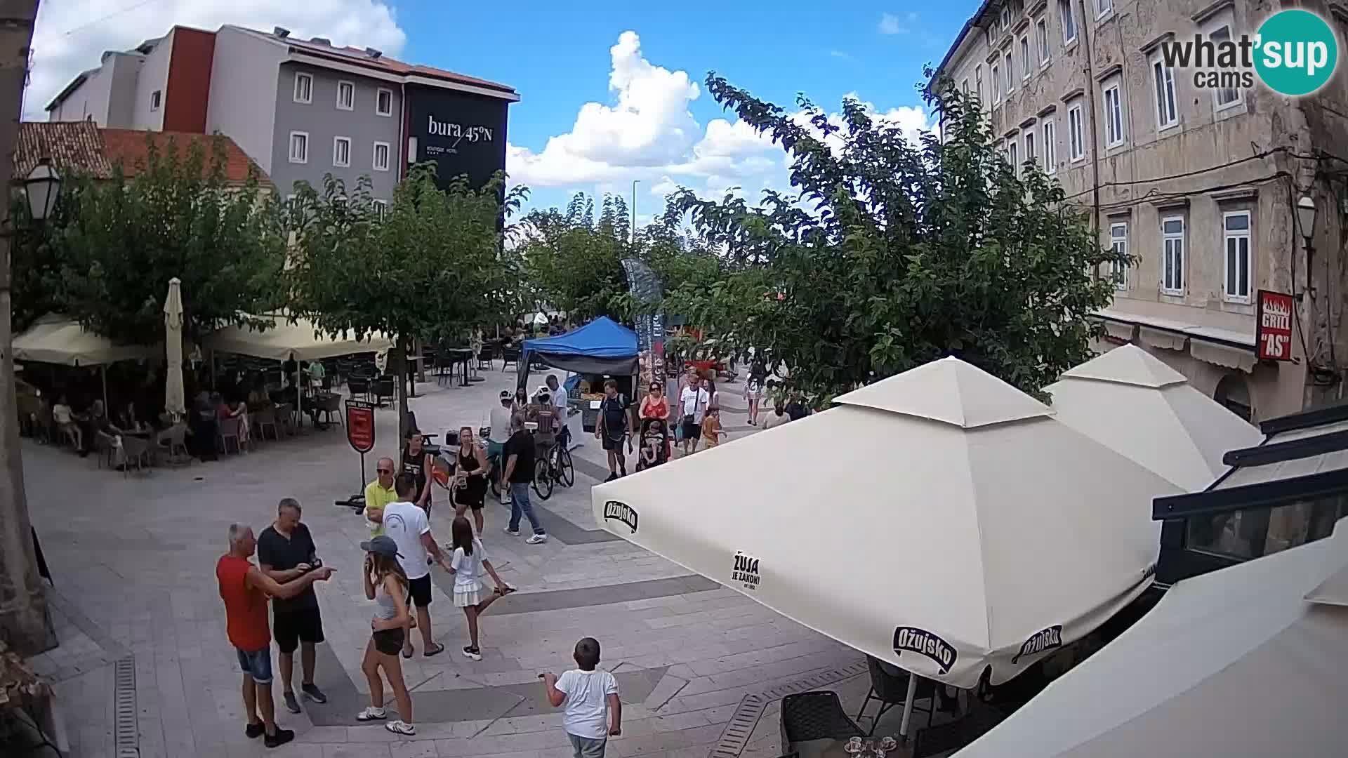 Center of Senj city – Pavlin square – Live Cam Dalmatia