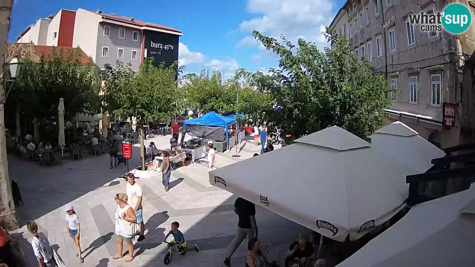 Center of Senj city – Pavlin square – Live Cam Dalmatia