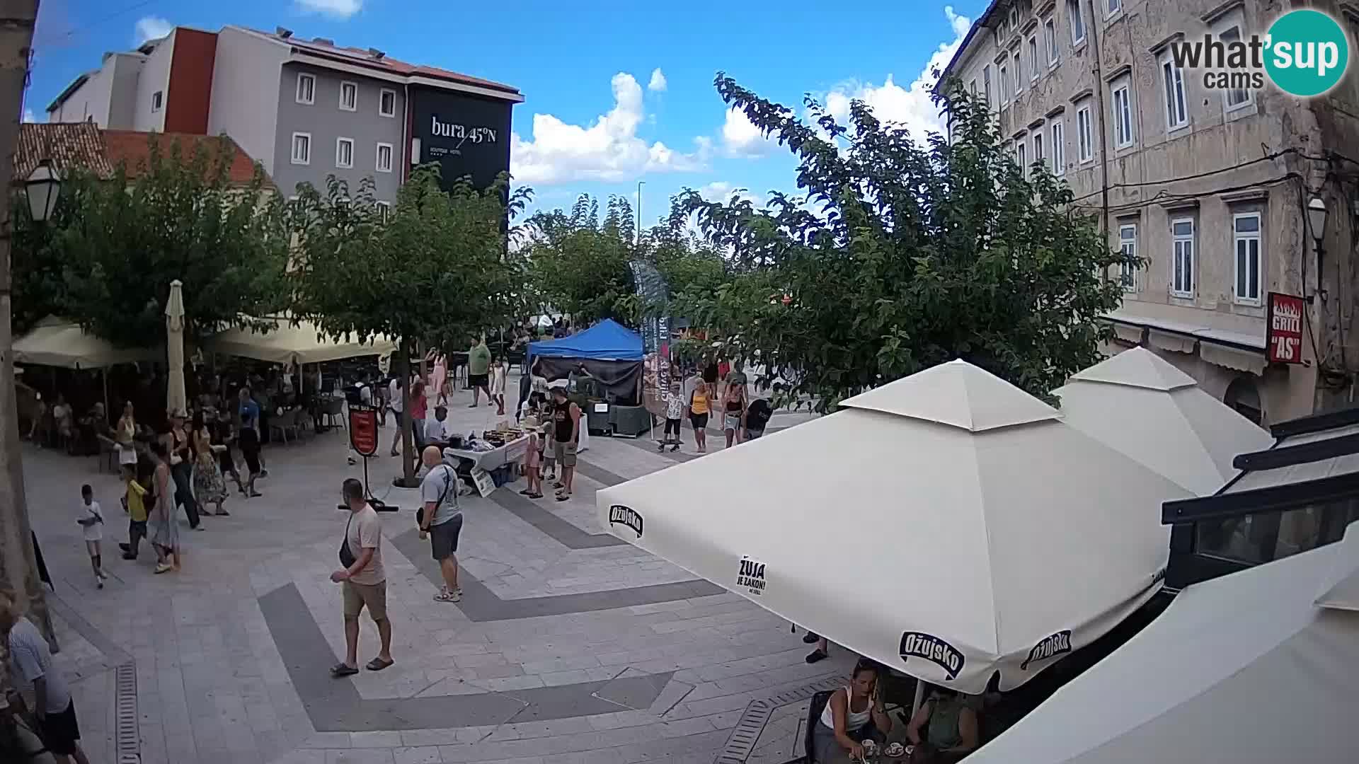 Centre de la ville de Senj – Place Pavlin – Live Cam Dalmatie