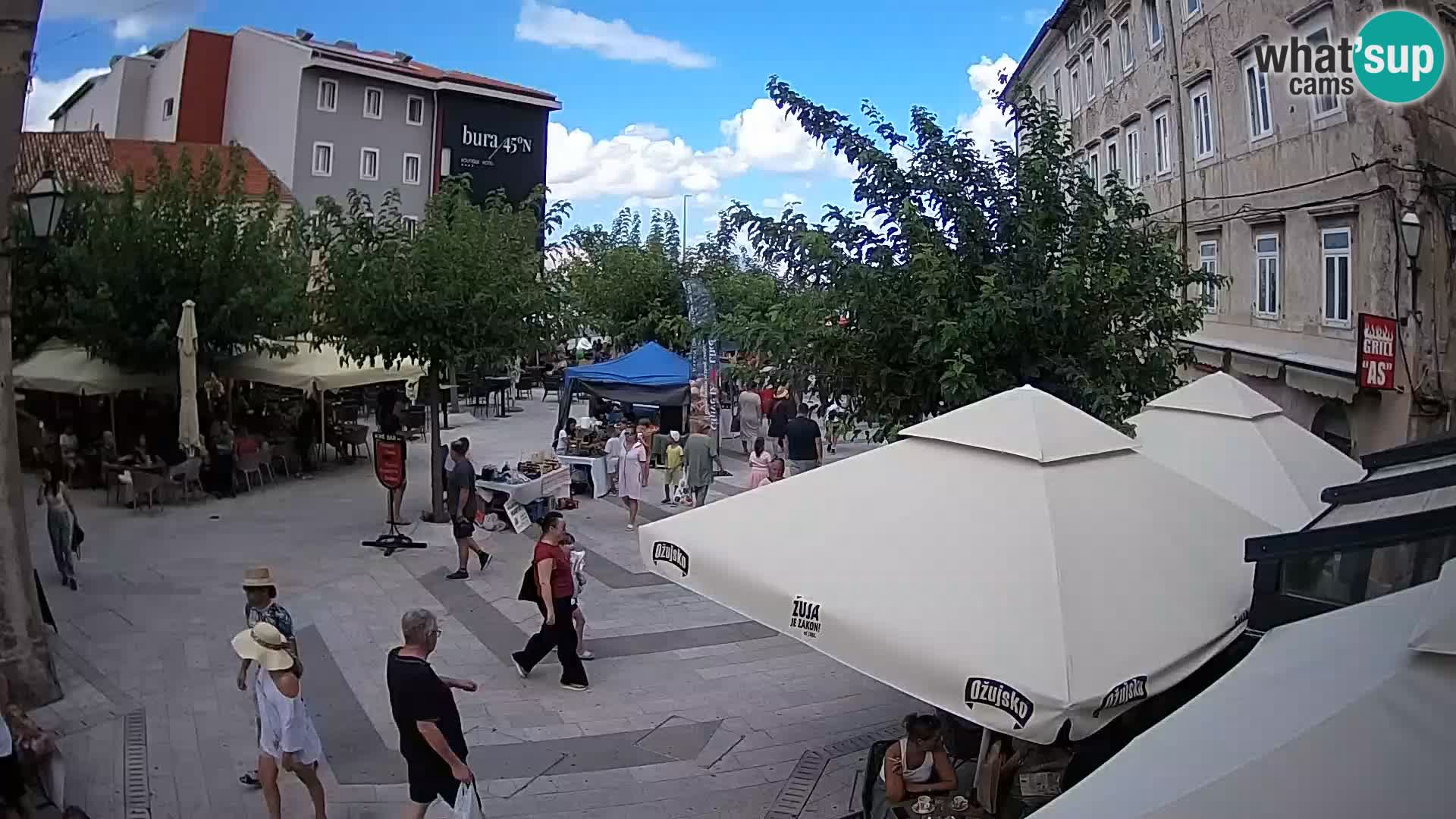 Centre de la ville de Senj – Place Pavlin – Live Cam Dalmatie