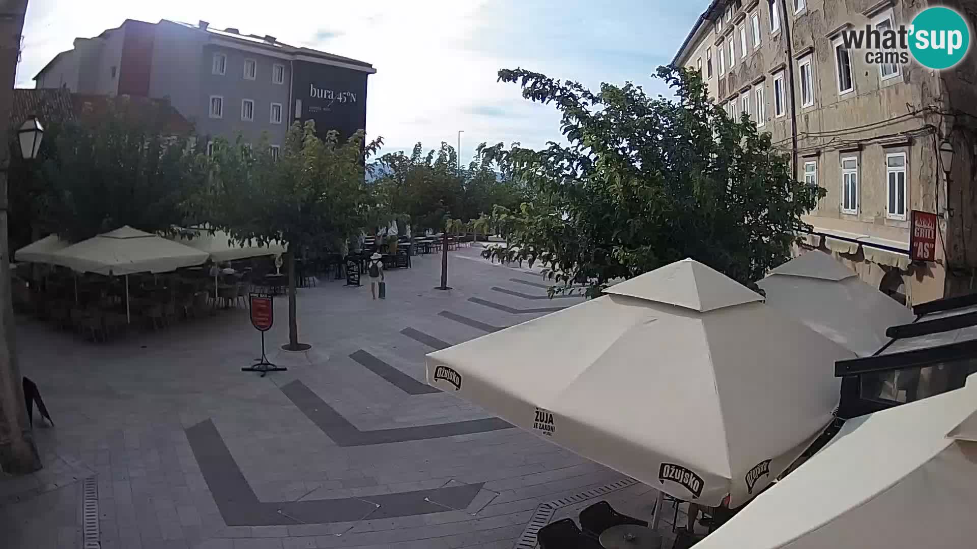 Centro della città di Senj – Piazza Pavlin – Live Cam Dalmazia