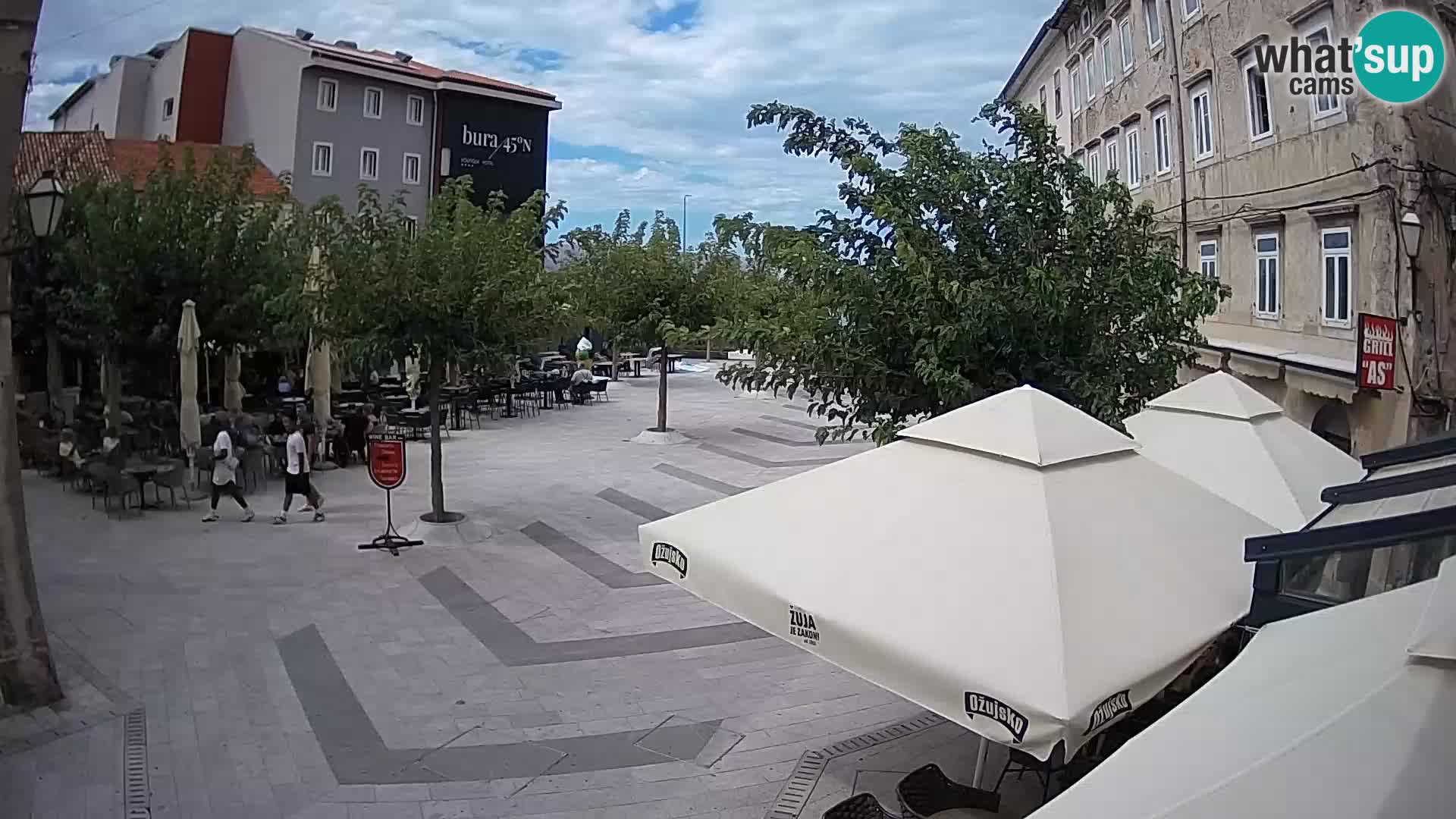 Centre de la ville de Senj – Place Pavlin – Live Cam Dalmatie