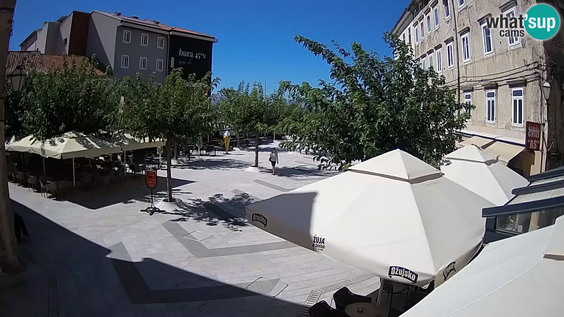 Centro della città di Senj – Piazza Pavlin – Live Cam Dalmazia