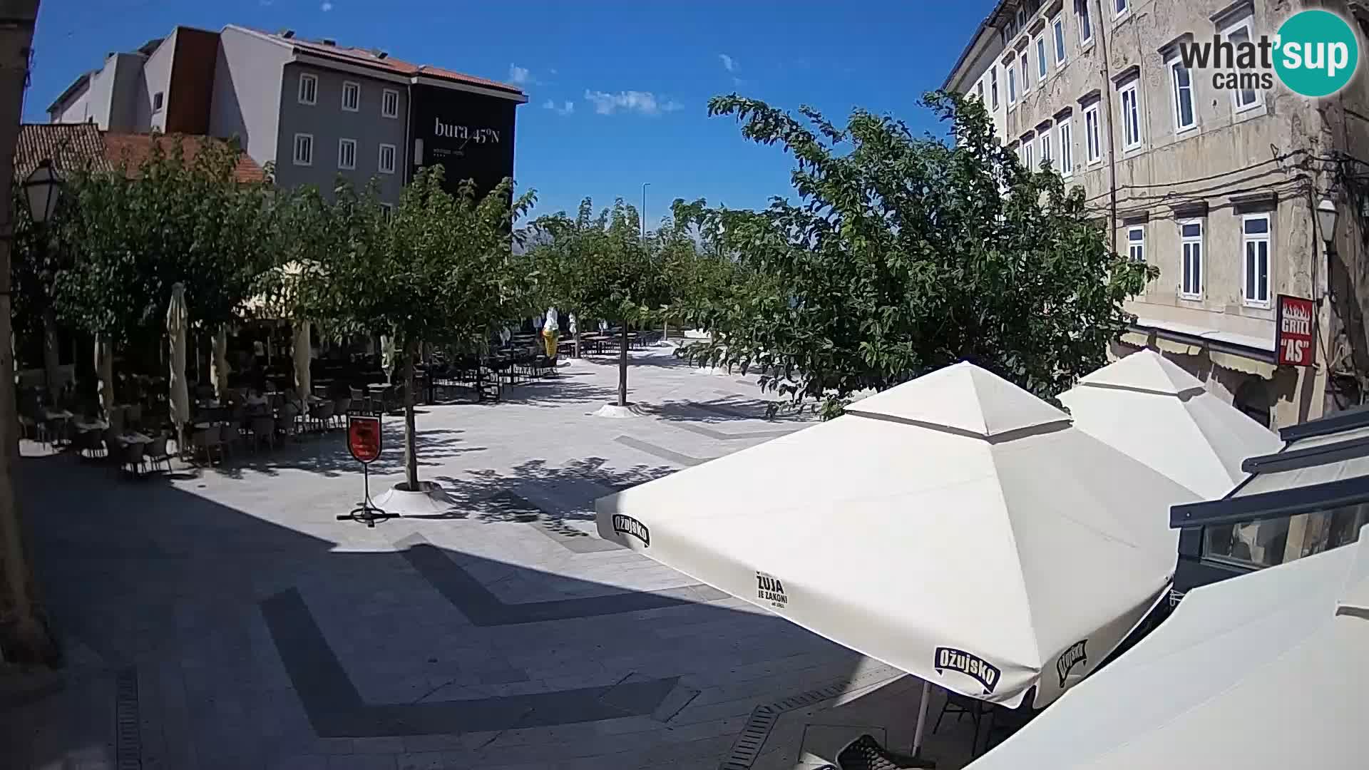 Centre de la ville de Senj – Place Pavlin – Live Cam Dalmatie