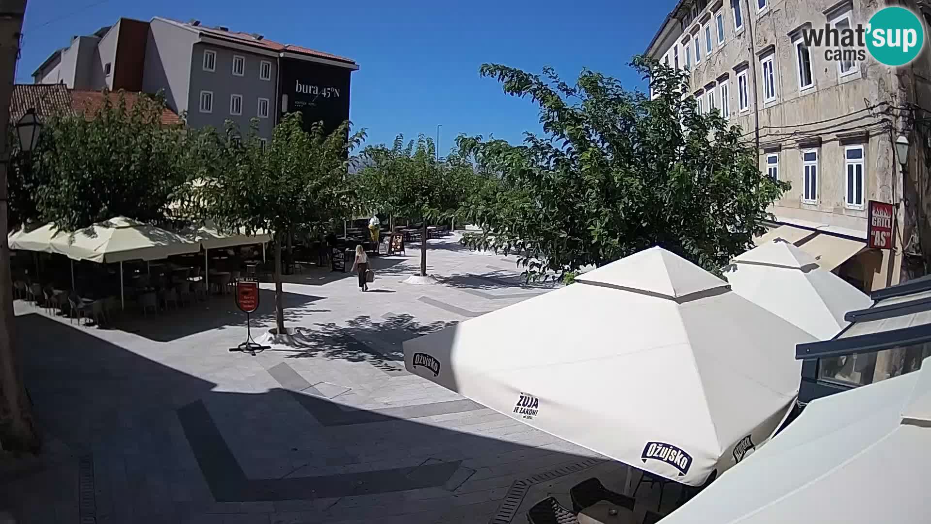 Centre de la ville de Senj – Place Pavlin – Live Cam Dalmatie