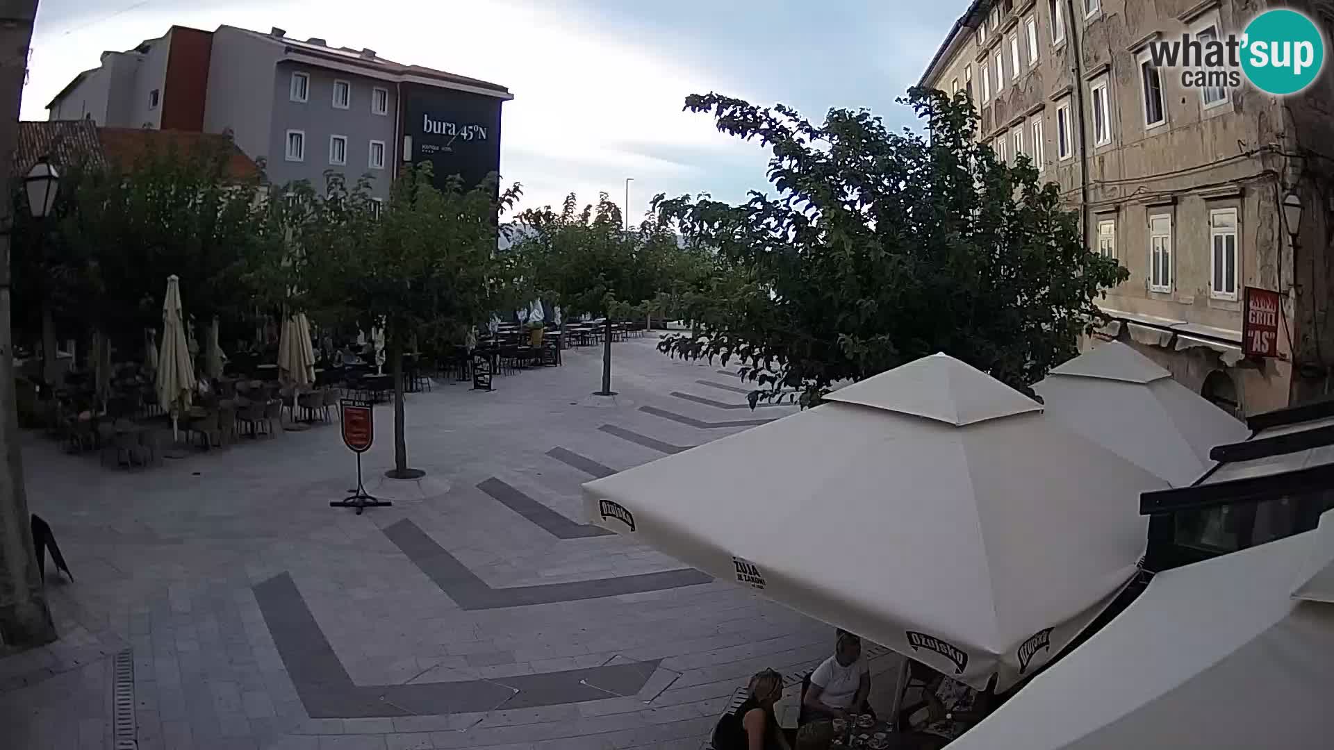 Centre de la ville de Senj – Place Pavlin – Live Cam Dalmatie