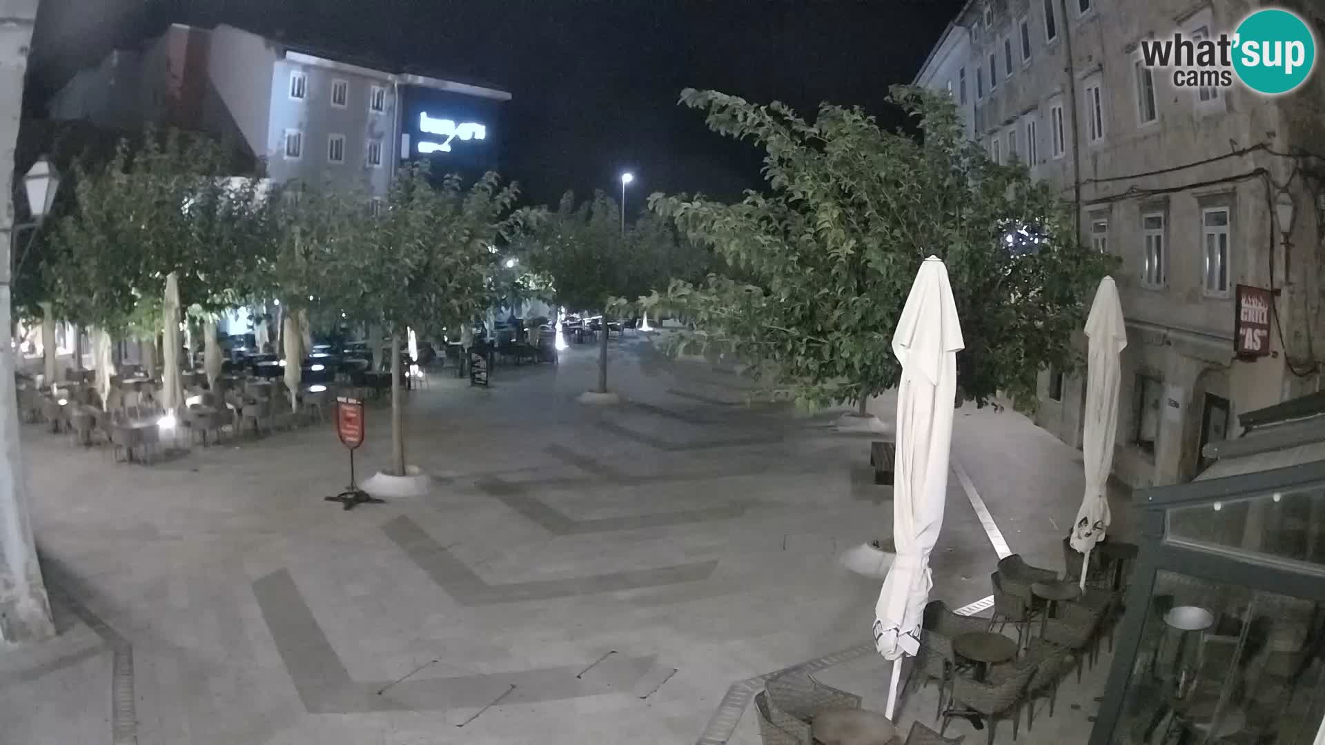 Centro de la ciudad de Senj – plaza Pavlin – Live Cam Dalmacia