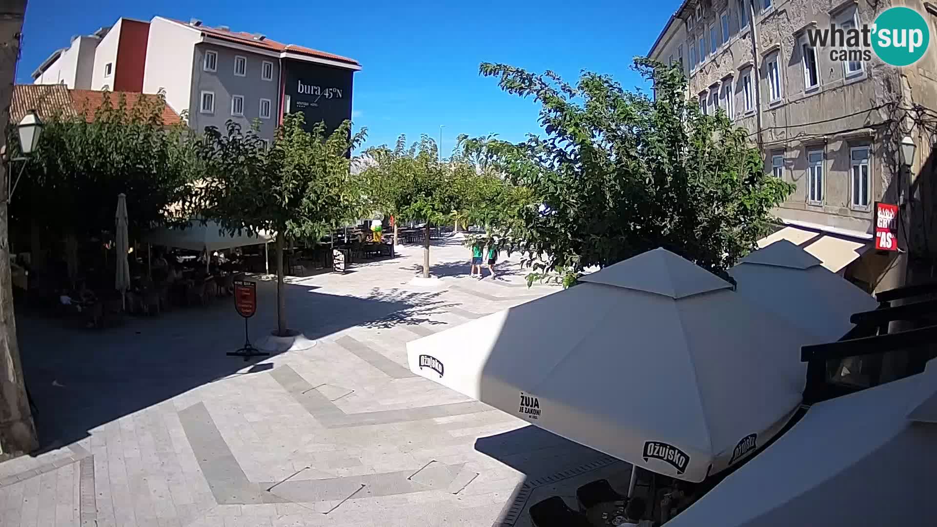 Centre de la ville de Senj – Place Pavlin – Live Cam Dalmatie