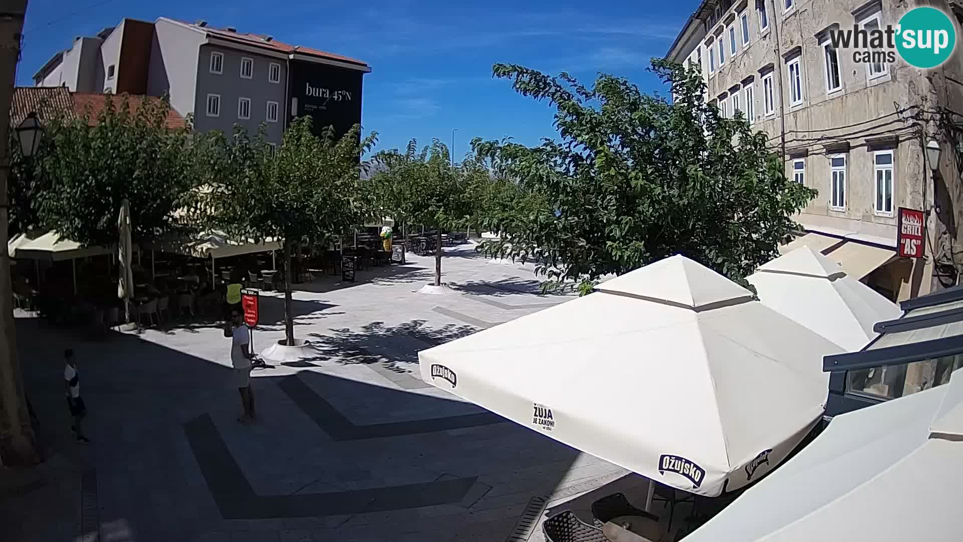 Centro della città di Senj – Piazza Pavlin – Live Cam Dalmazia