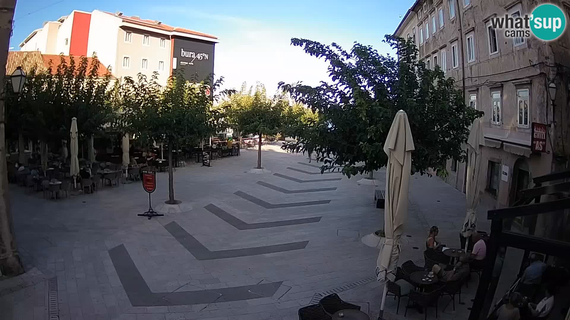 Centro della città di Senj – Piazza Pavlin – Live Cam Dalmazia