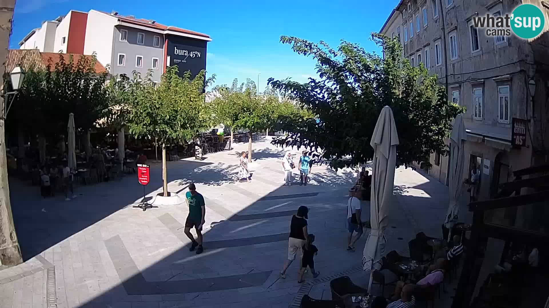 Centro della città di Senj – Piazza Pavlin – Live Cam Dalmazia