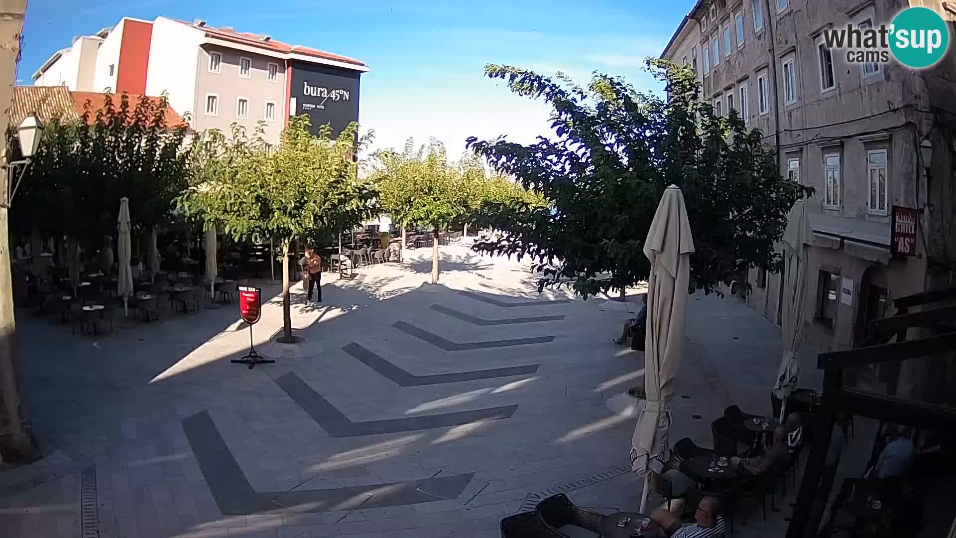 Center mesta Senj – Pavlinski trg – spletne kamere Dalmacija