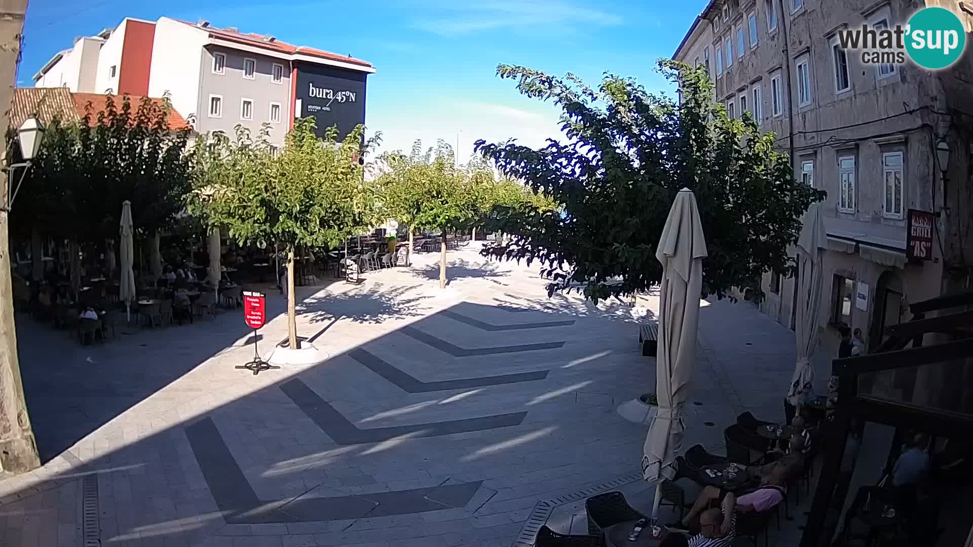 Centro della città di Senj – Piazza Pavlin – Live Cam Dalmazia
