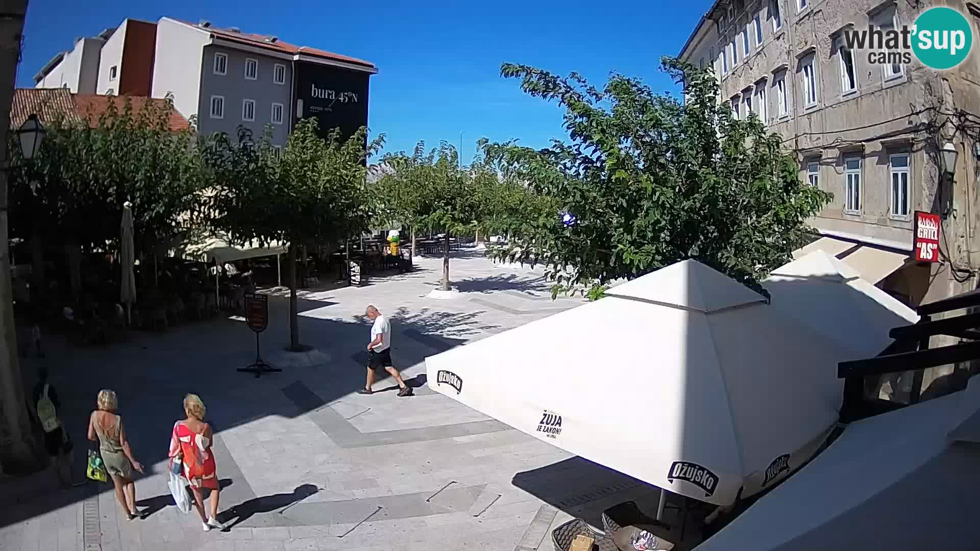 Center of Senj city – Pavlin square – Live Cam Dalmatia