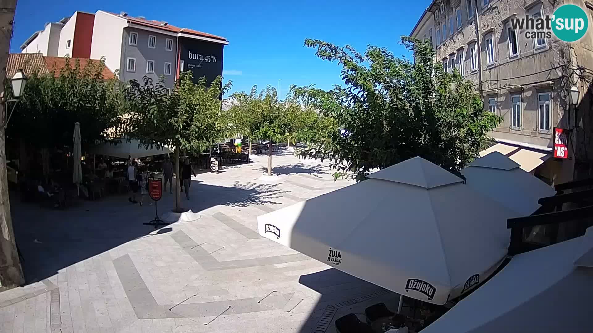 Centre de la ville de Senj – Place Pavlin – Live Cam Dalmatie